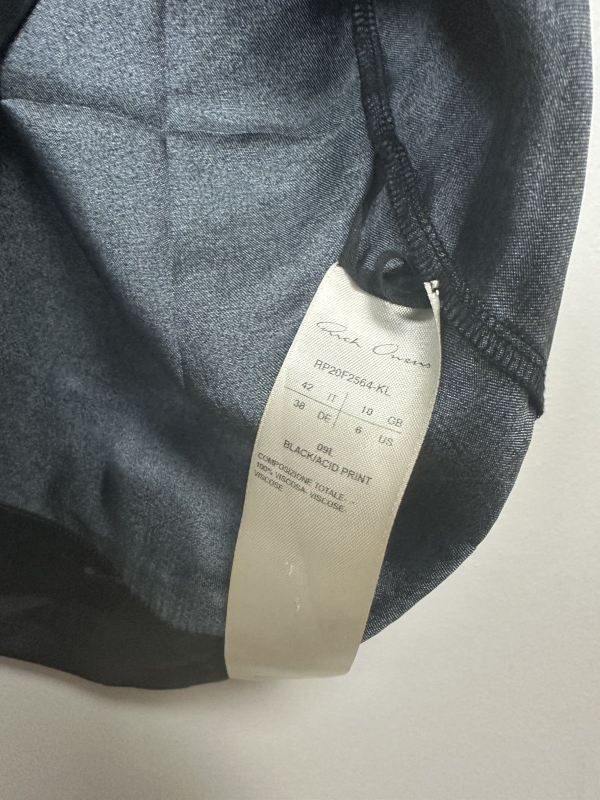 Rick Owens FW20 ‘PERFORMA’ Acid Print Minerva Shirt Size US XL / EU 56 / 4 - 5 Thumbnail