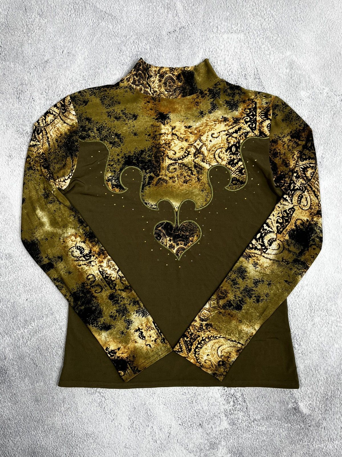 Vintage Vintage Y2K all over abstract viscose longsleeve size M Size M / US 6-8 / IT 42-44 - 1 Thumbnail