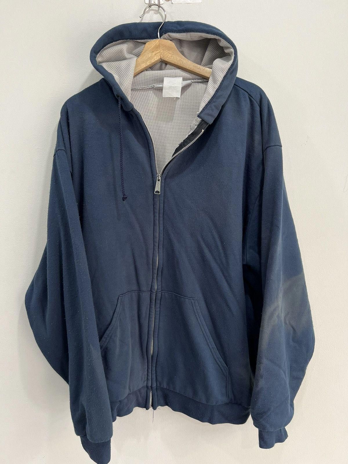 Vintage Vintage Sun Faded Thermal Lined Hoodie Sweater zip up Size US XL / EU 56 / 4 - 1 Thumbnail