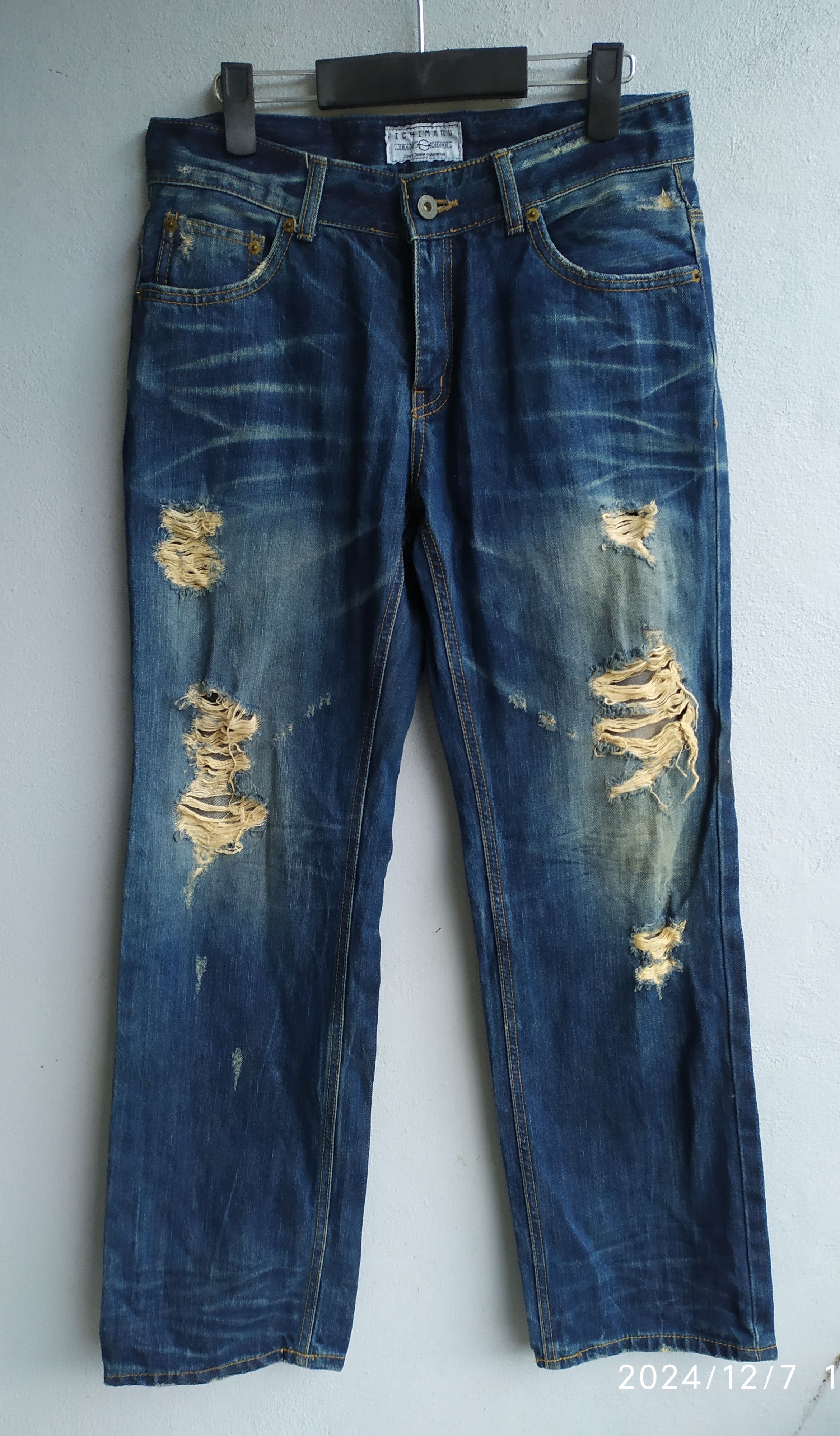 Japanese Brand × Vintage JAPANESE BRAND ICHIMARU DISTRESSED JEANS Size US 29 - 1 Thumbnail