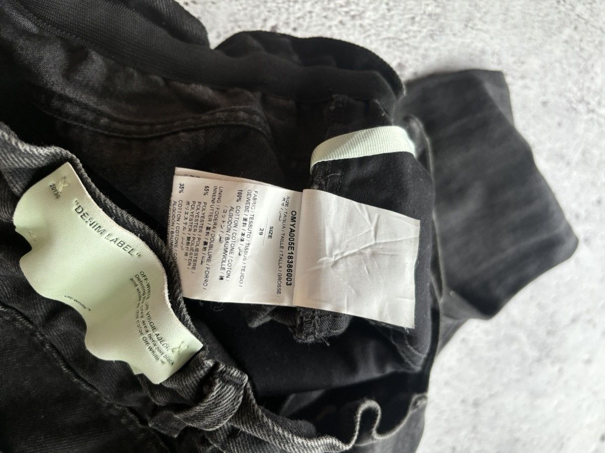 Off-White Off-white Black Denim Size US 29 - 10 Thumbnail