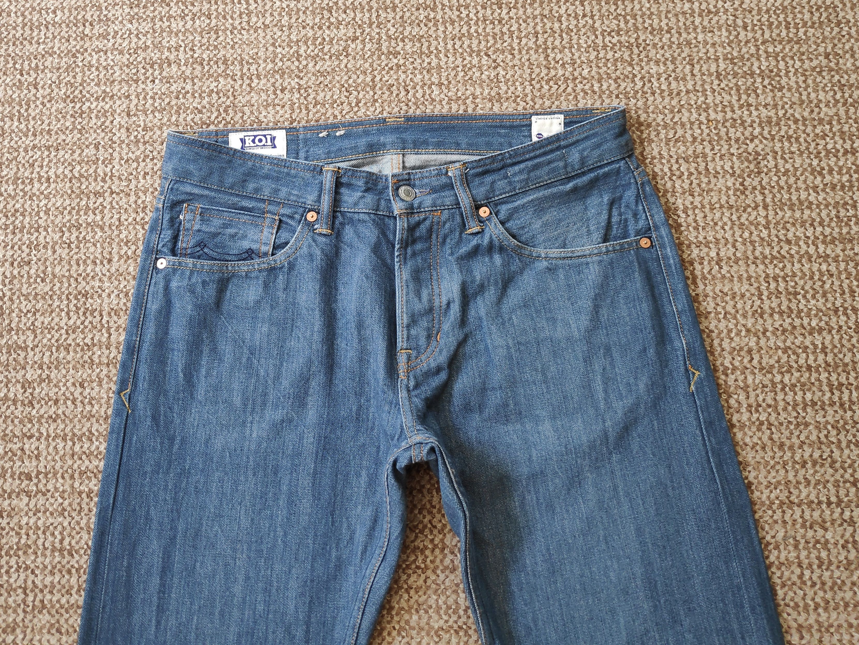 Kings Of Indigo K.O.I. Kings of Indigo Selvedge Slim Mid Rise Denim Jeans Size US 33 - 5 Thumbnail