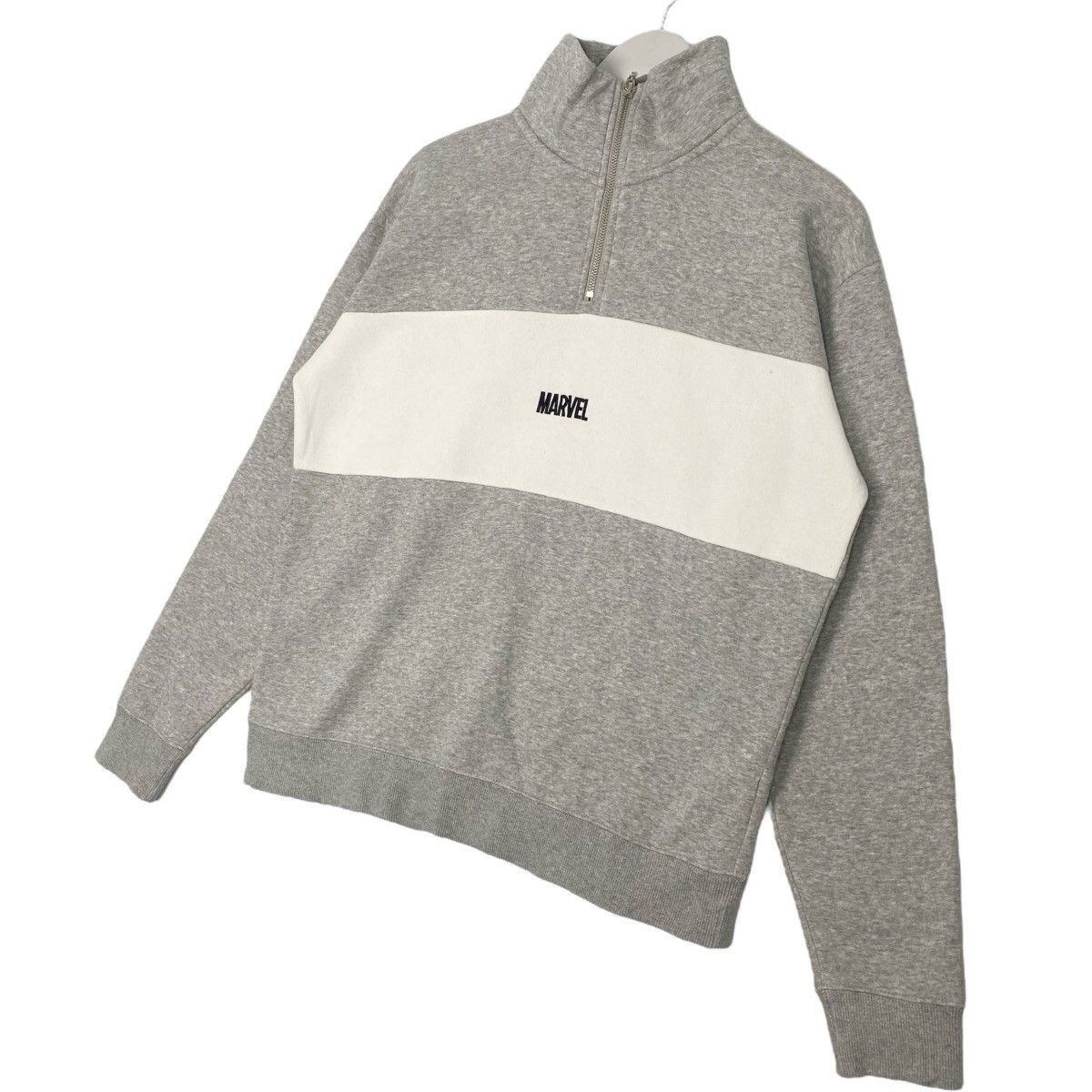 Other Vintage Marvel Half Zipper Logo Sweatshirt Gray Size M Size US M / EU 48-50 / 2 - 2 Thumbnail