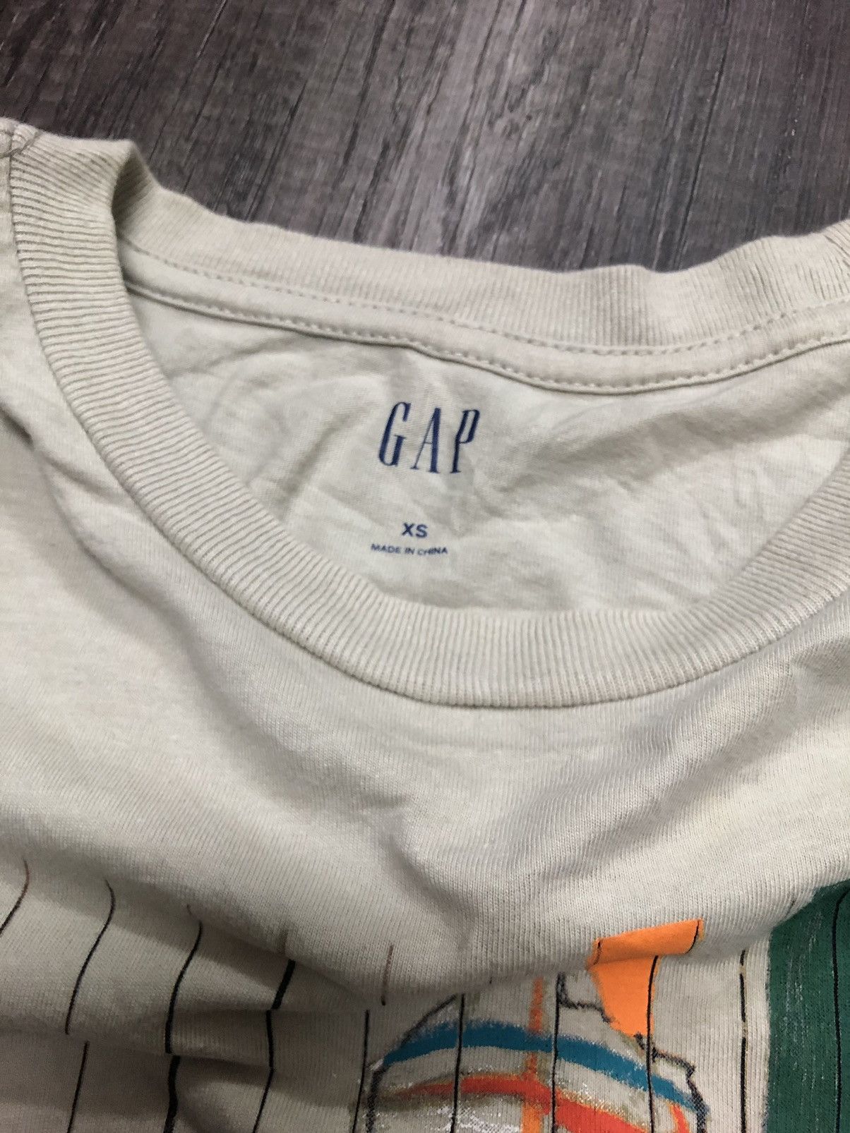 If Six Was Nine × Jean-Michel Basquiat Vintage Jean Michel Basquiat x Gap Long Sleeve Tee Shirt Size US XS / EU 42 / 0 - 9 Thumbnail