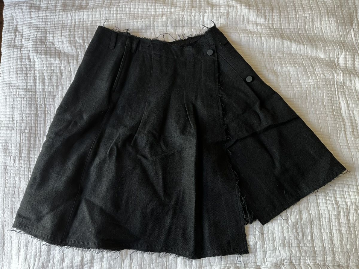 image of Our Legacy Pleated Wrap Skirt in Black, Women's (Size 27)