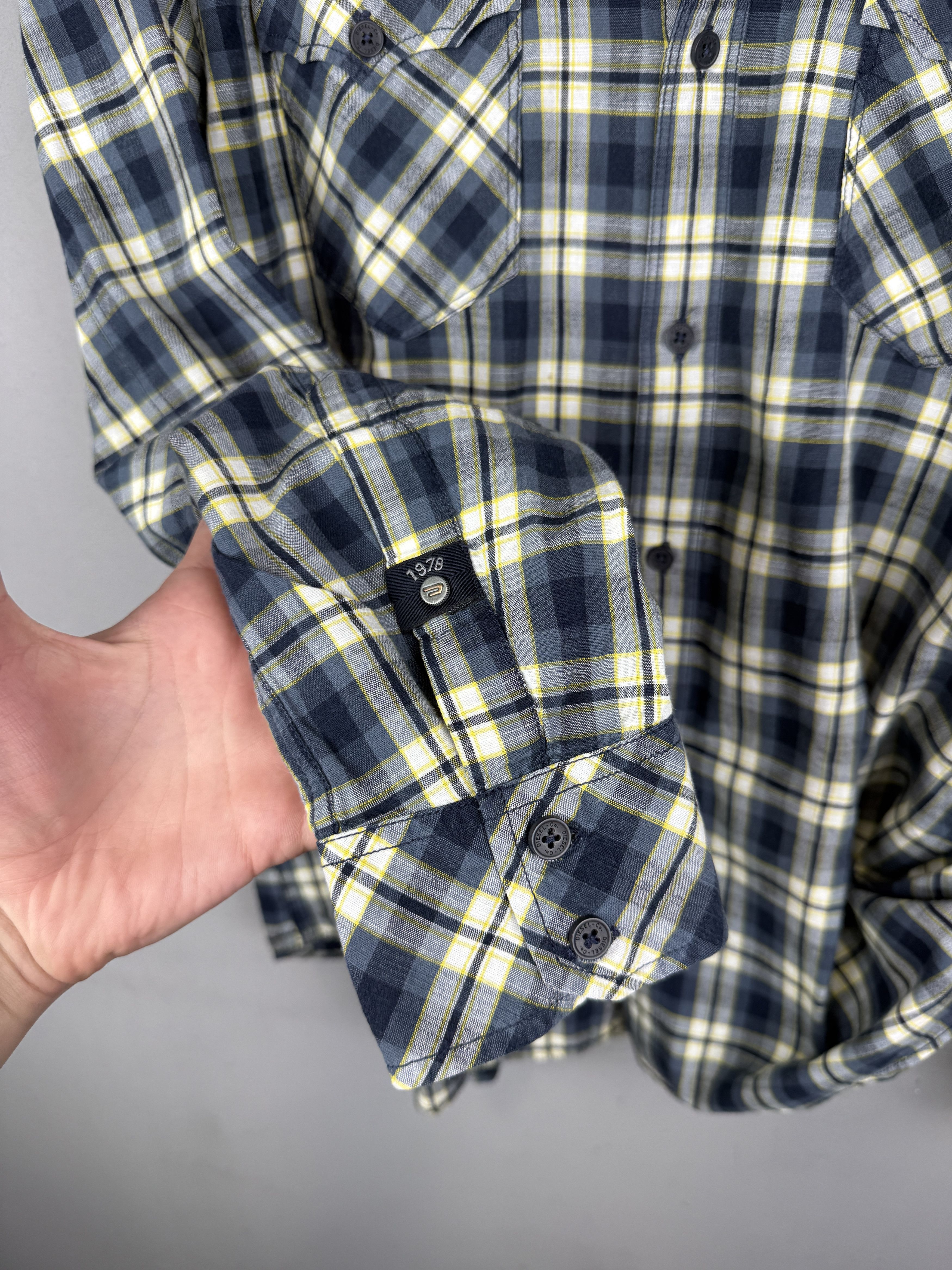Diesel × Flannel Diesel Shirt Check Multicolor Plaid Regular Pockets Western Size US XL / EU 56 / 4 - 7 Thumbnail