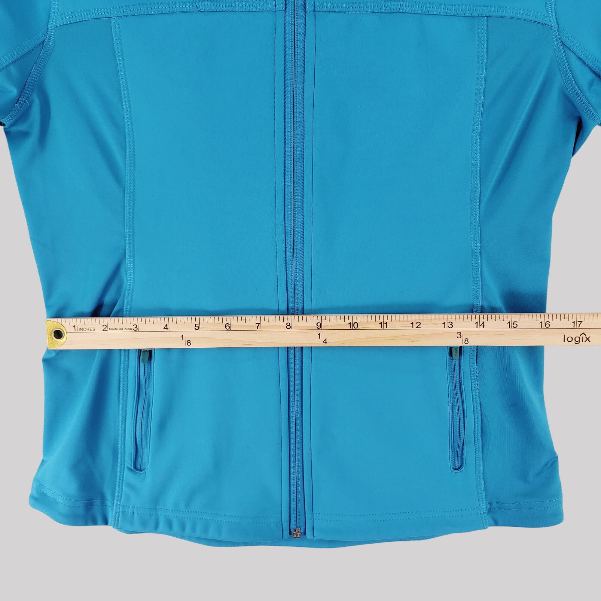 Athleta Athleta Womens Blue Full-Zip Stretch Jacket With Thumbholes Size M / US 6-8 / IT 42-44 - 8 Thumbnail