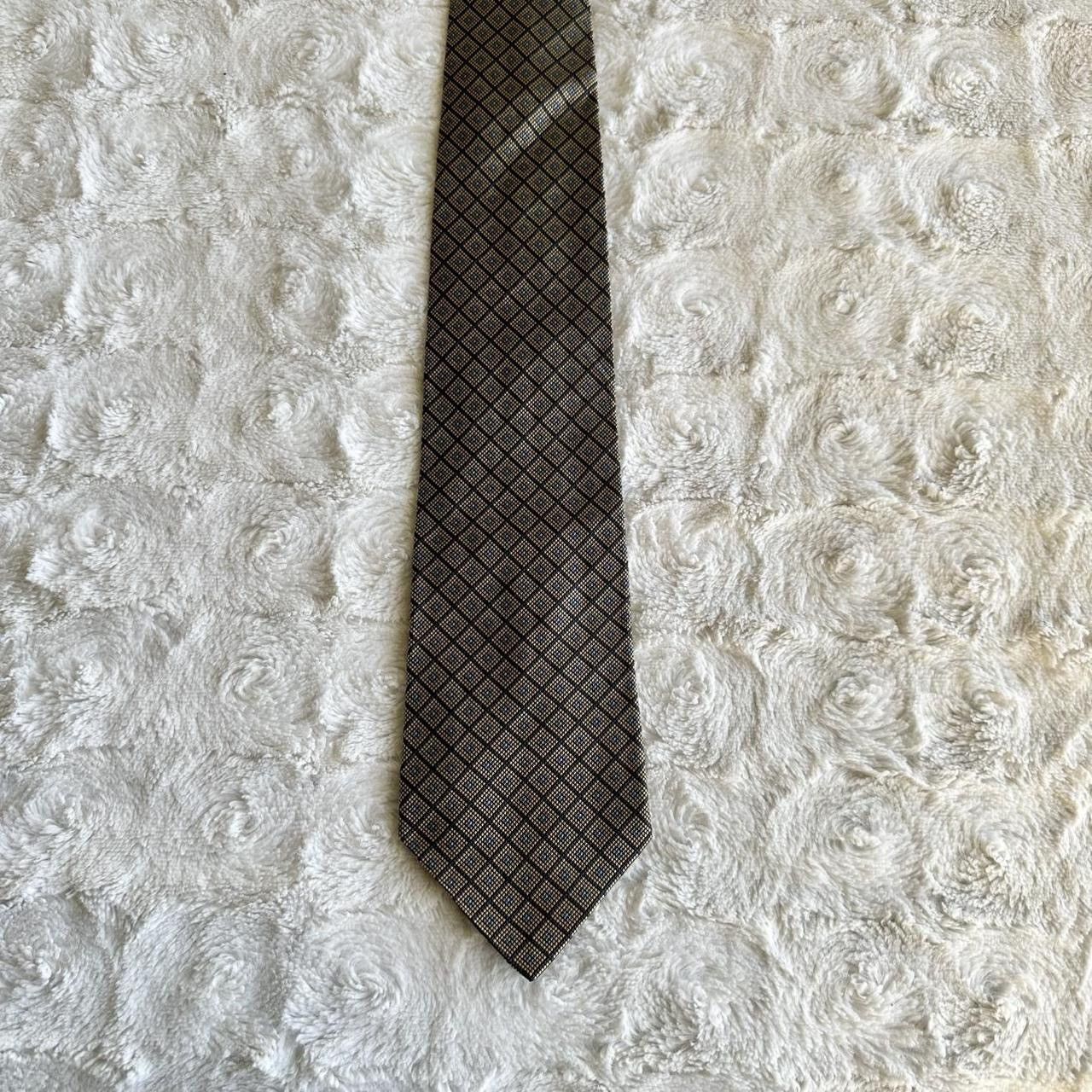 Tommy Hilfiger Vintage Tommy Hilfiger Necktie Mens Gold Blue Geometric Silk Size ONE SIZE - 5 Thumbnail