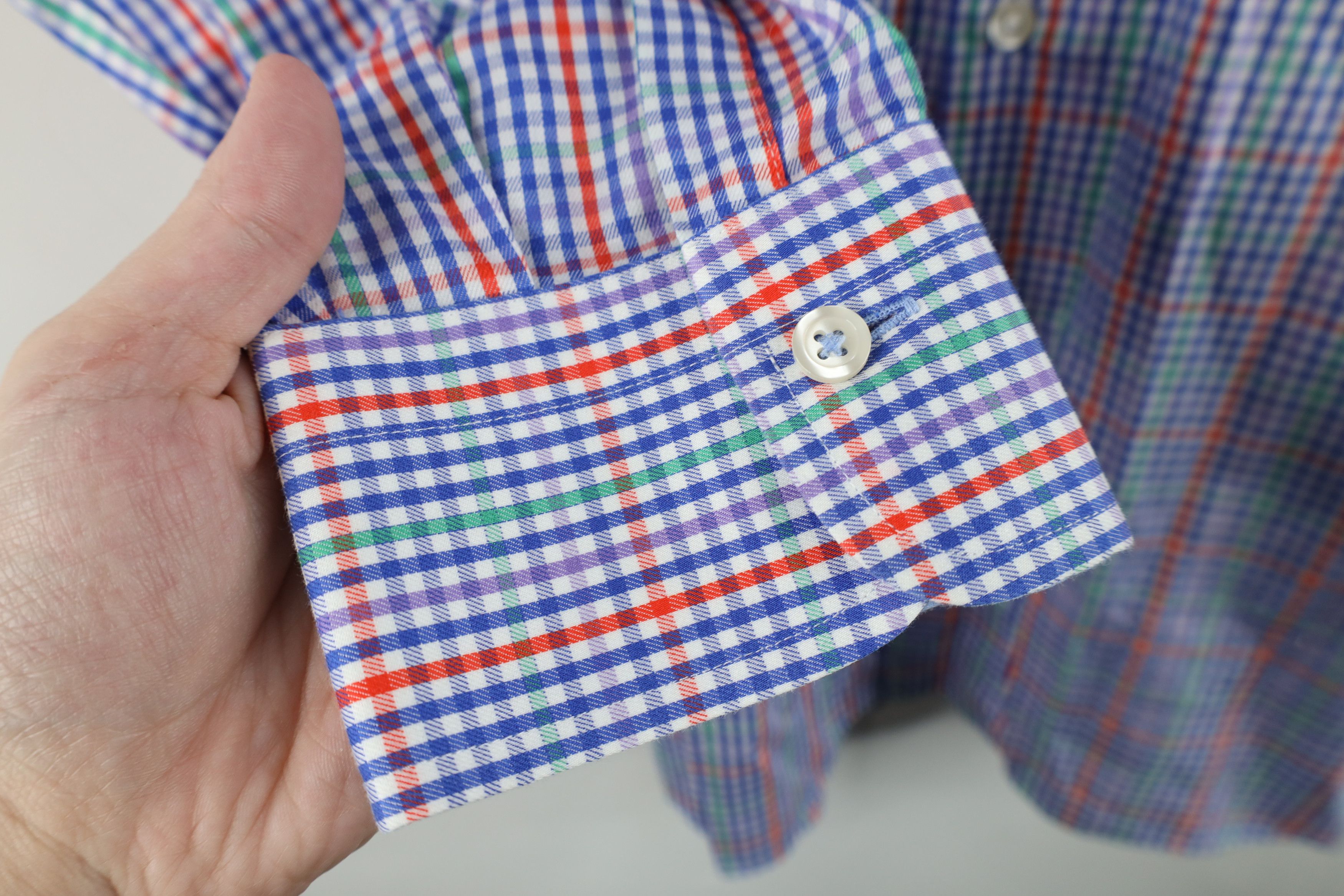 Charles Tyrwhitt Charles Tyrwhitt Fit Rainbow Plaid Collared Button Shirt Size US M / EU 48-50 / 2 - 4 Thumbnail
