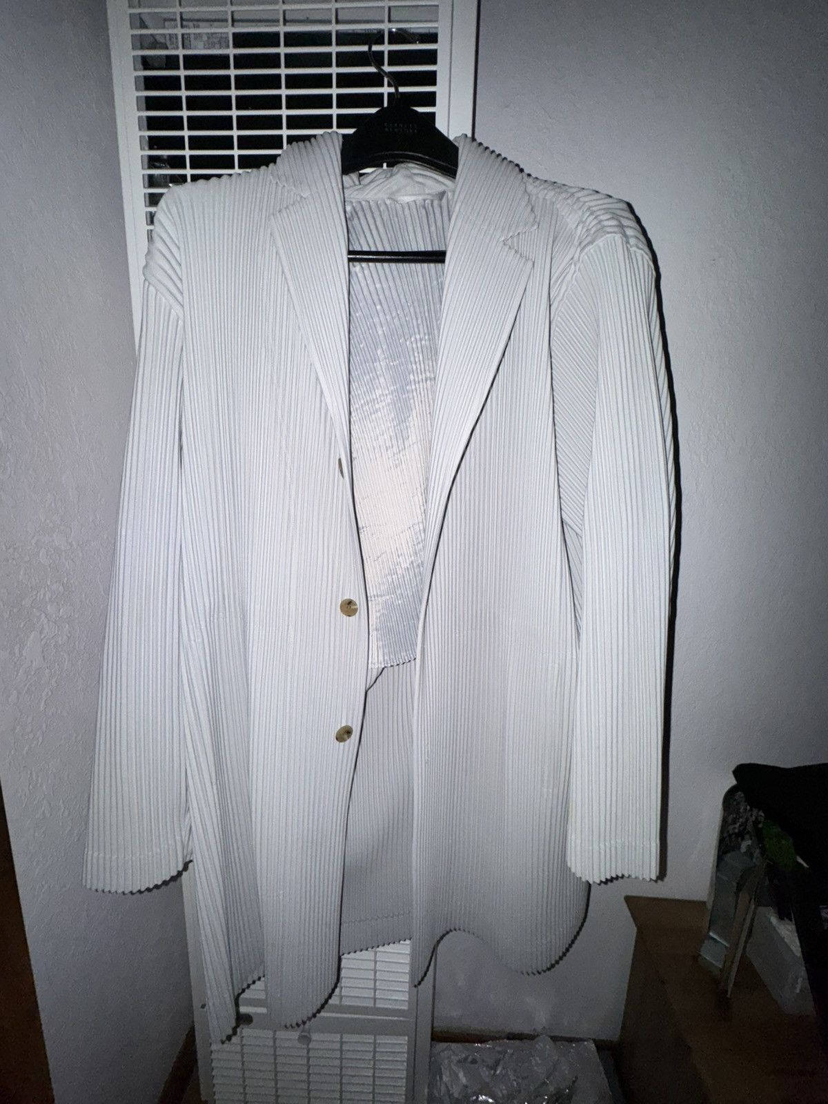 Homme Plisse Issey Miyake Pleated Tailored Coat Blazer Size US L / EU 52-54 / 3 - 1 Thumbnail