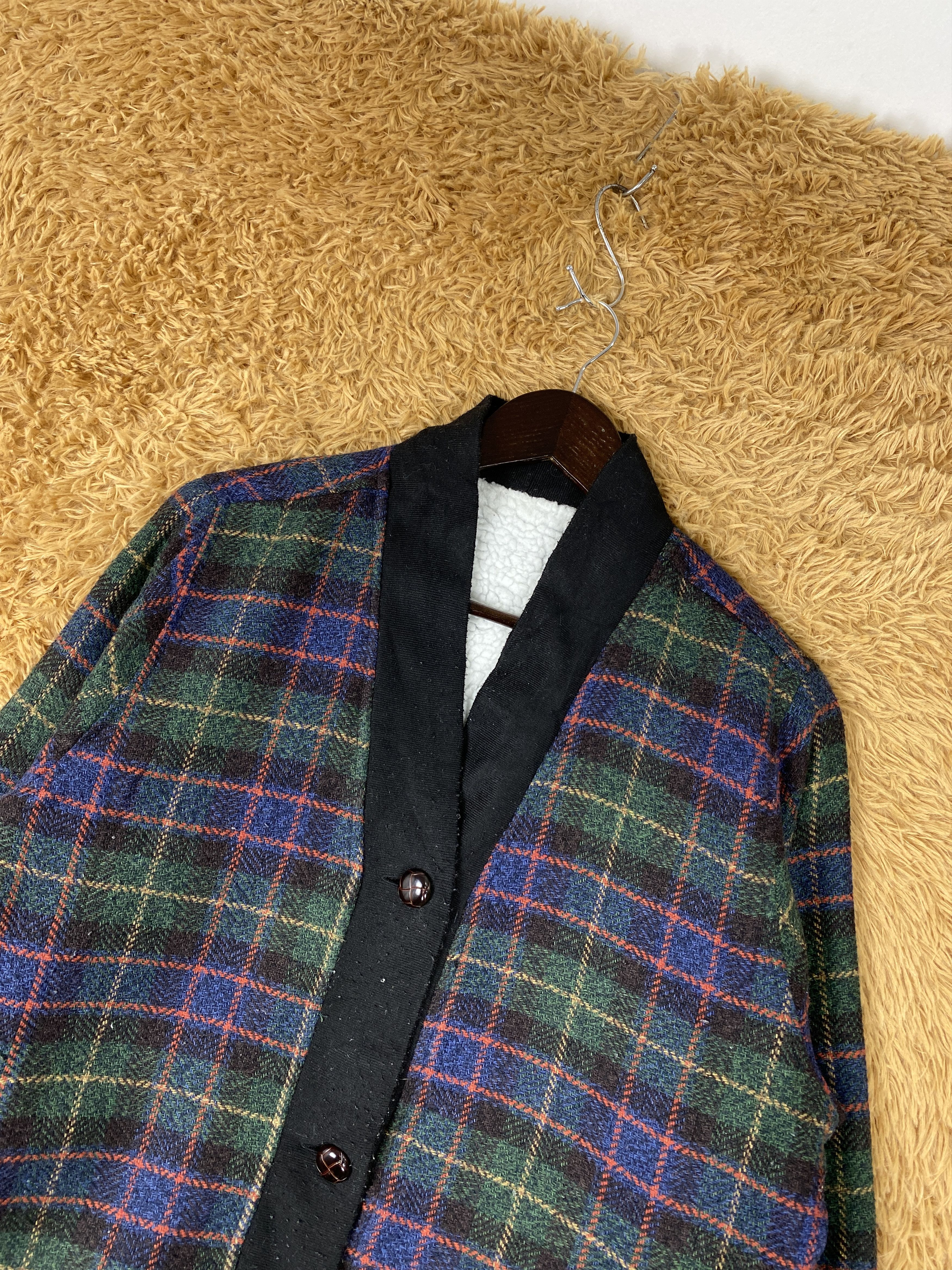 Japanese Brand Vintage Vivre Sa Vie Flannel Sherpa Lining Jacket Size US S / EU 44-46 / 1 - 2 Thumbnail