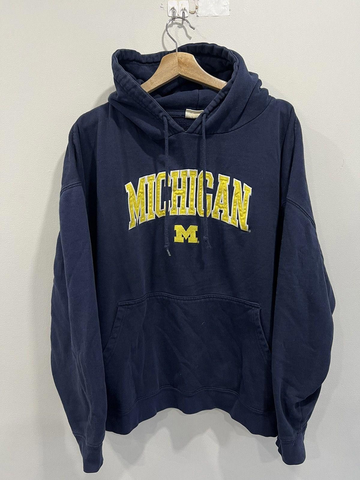 Vintage Vintage Y2K Michigan Hoodie spellout xxl Size US XXL / EU 58 / 5 - 1 Thumbnail