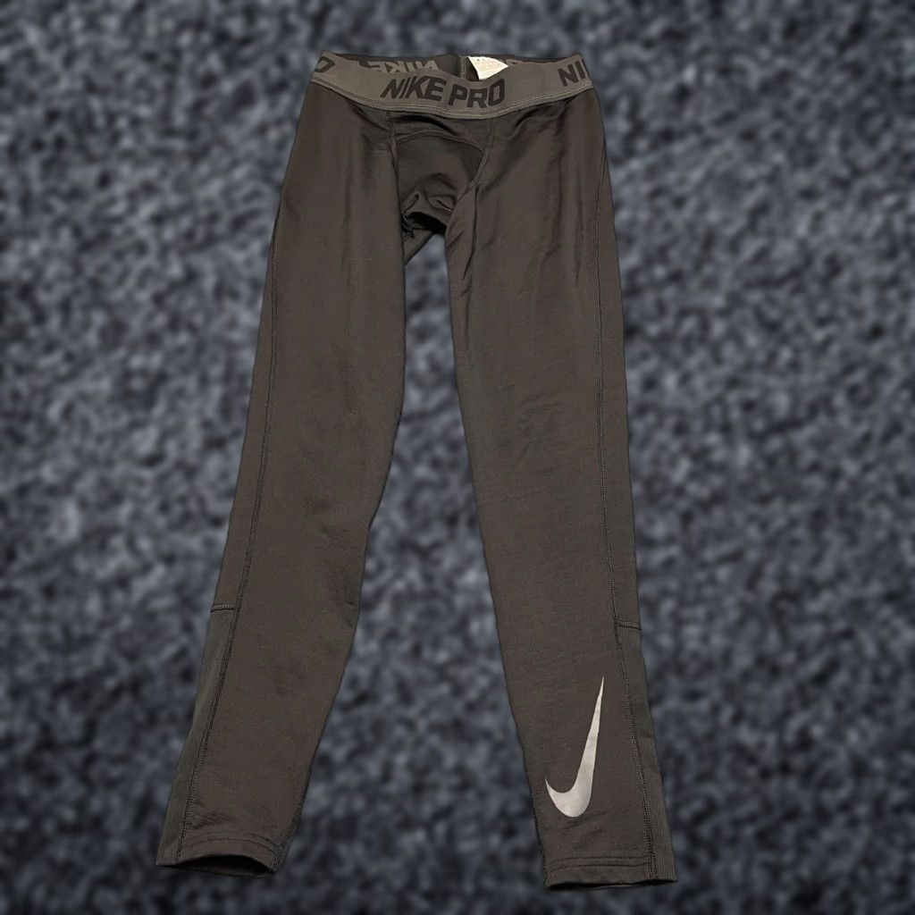Nike Nike Pro Dri-Fit Tight Leggings Womens Medium Black Swoosh Logo Yoga Size 32" / US 10 / IT 46 - 1 Thumbnail