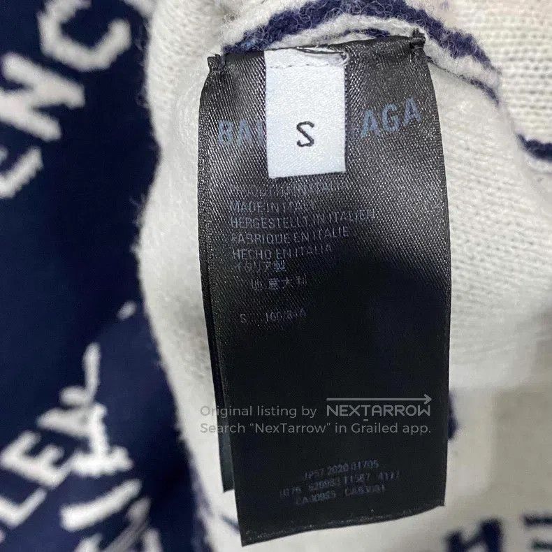Balenciaga Balenciaga Barrage print logo knit sweater Size US L / EU 52-54 / 3 - 5 Thumbnail