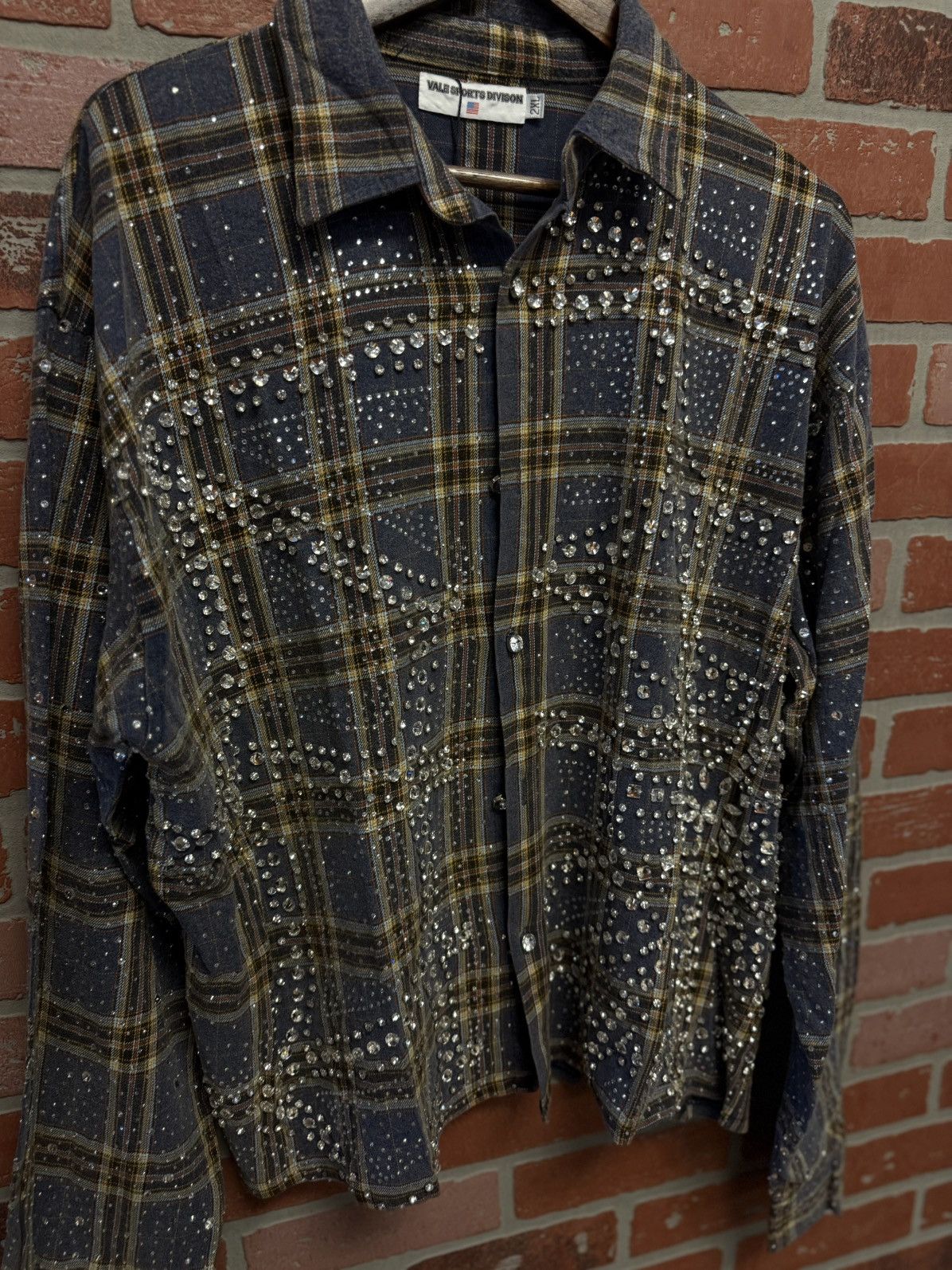 Vale Valley Crystal Flannel Long Sleeve Stones Size XXL (NEW) 💎 Size US XXL / EU 58 / 5 - 5 Thumbnail