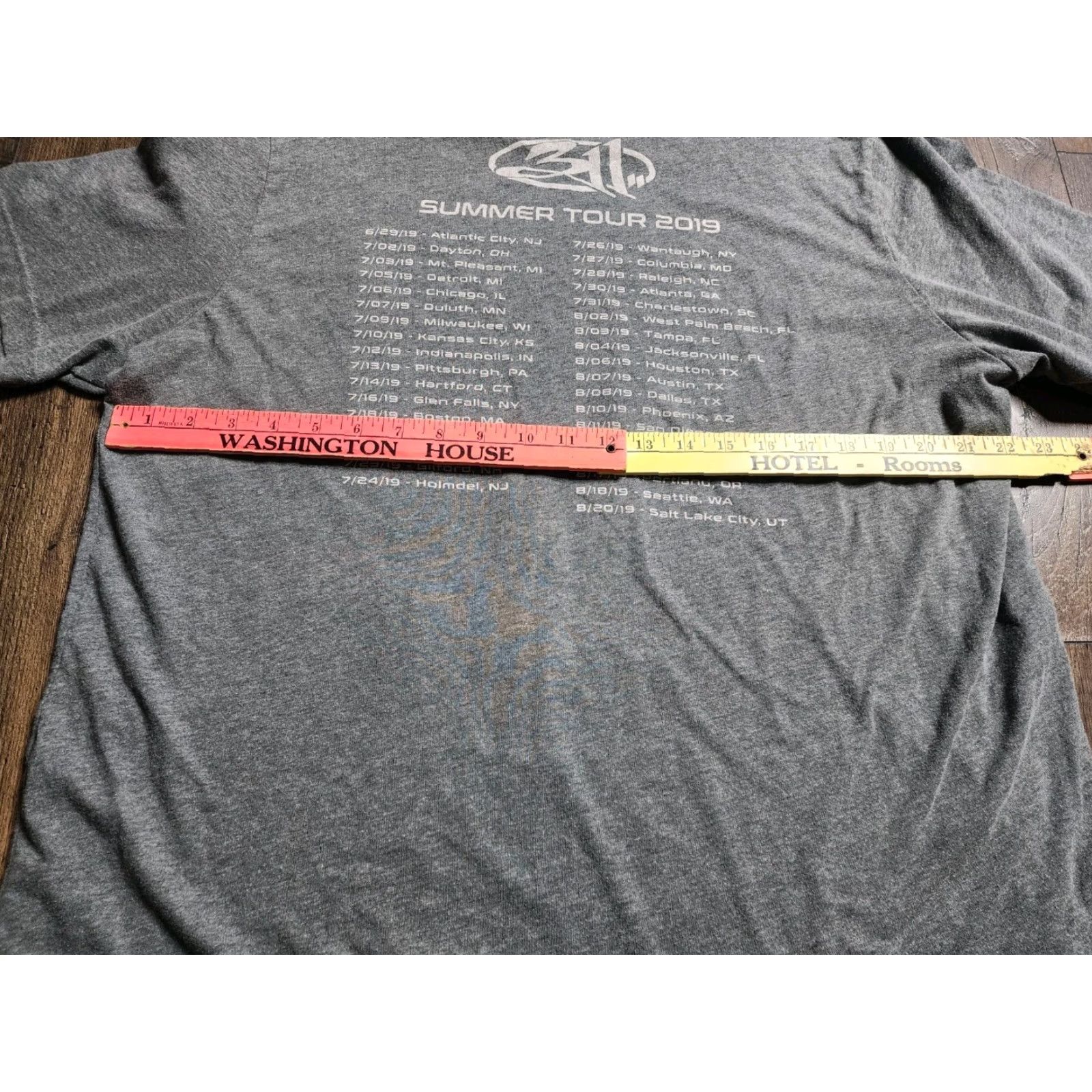 Doublet MENS XL 311 Summer 2019 Voyager Tour T Shirt Double Sided Graphic Tee Gray Cotton Blend Band Music Size US XL / EU 56 / 4 - 3 Thumbnail