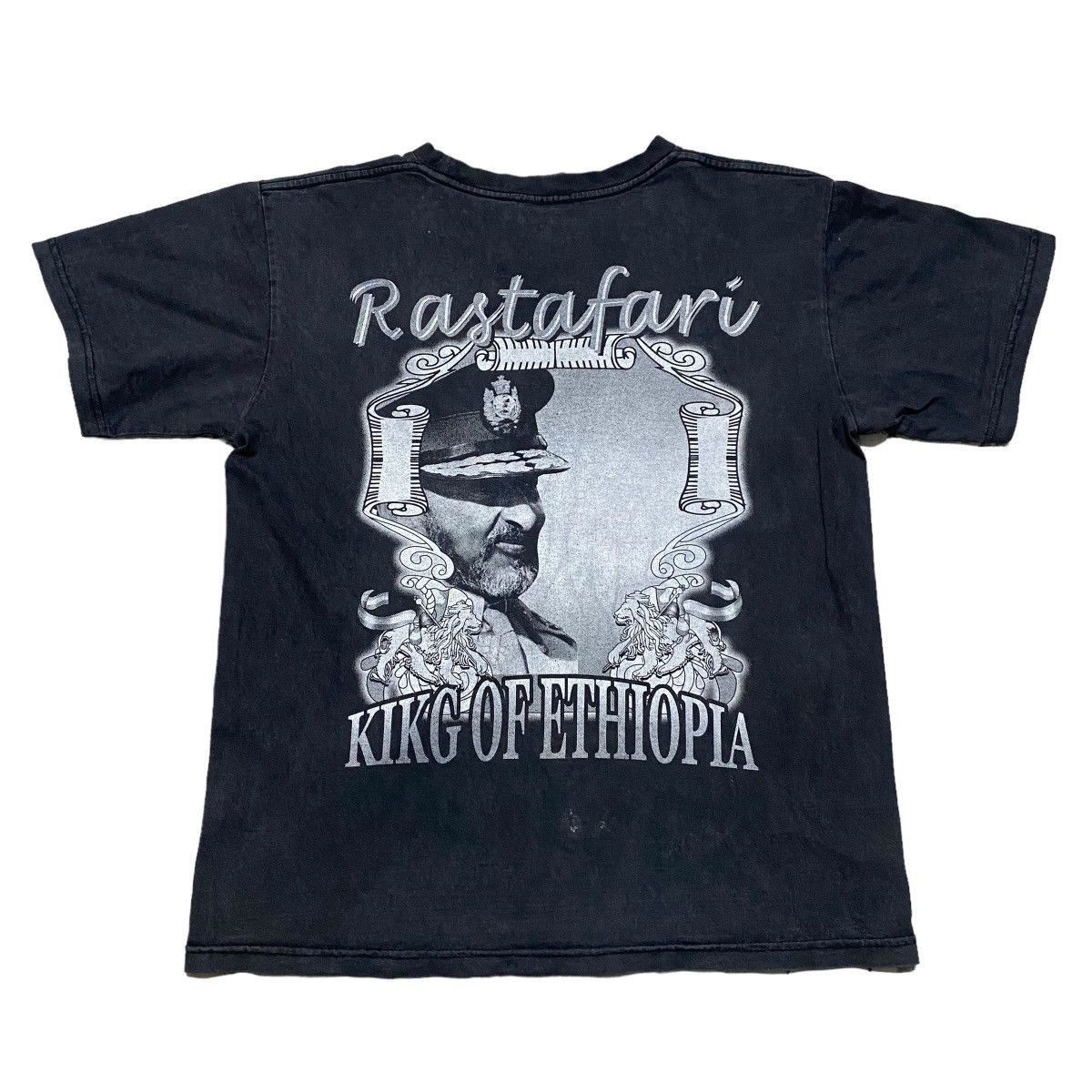 Bob Marley × Vintage Vintage Bootleg Haile Selassie Shirt Kikg Of Ethiopia Size US M / EU 48-50 / 2 - 2 Thumbnail