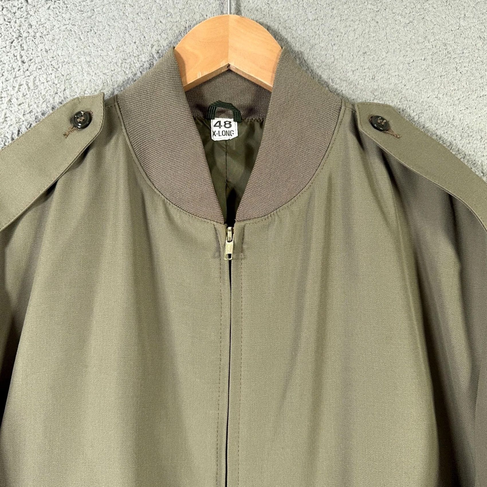 Olive VINTAGE USMC Marine Corps jacket Mens 48 X-Long Olive Green Wool Zip Epaulets Military 90s Made USA Size US M / EU 48-50 / 2 - 6 Thumbnail