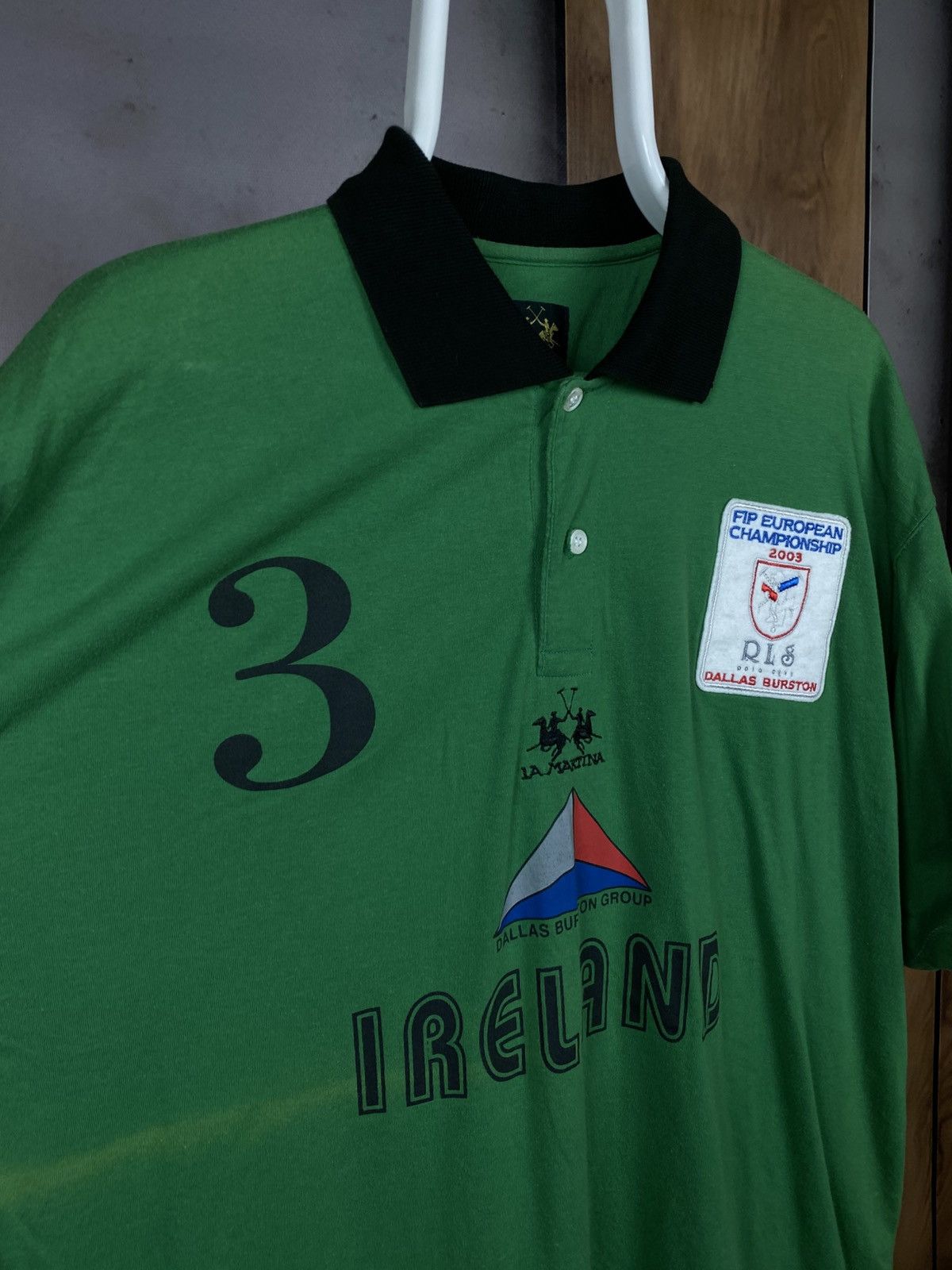 La Martina 🎠Vintage 90s Polo T-Shirt La Martina Racing Ireland VTG Tee🎠 Size US XL / EU 56 / 4 - 3 Thumbnail