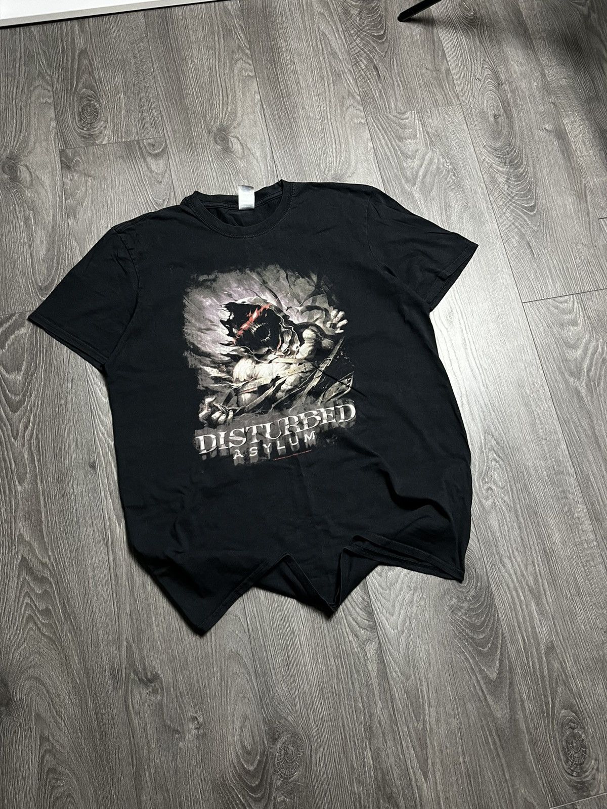 Band Tees Disturbed Asylum Tour Tee 2012 Vintage Nu Metal Band T-Shirt Size US XL / EU 56 / 4 - 1 Thumbnail