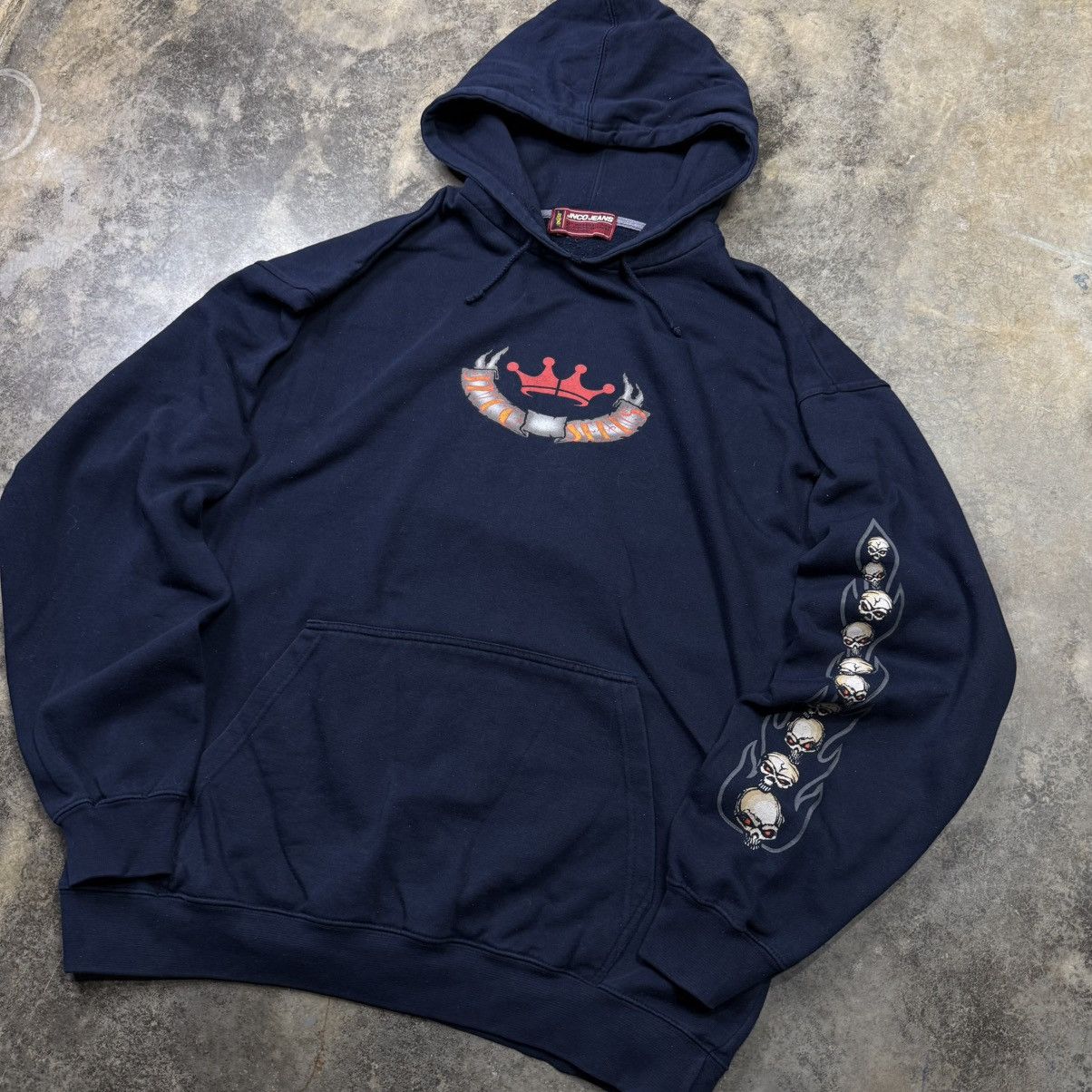 JNCO vintage jnco jeans flaming skull baggy skull hoodie Size US XL / EU 56 / 4 - 9 Thumbnail