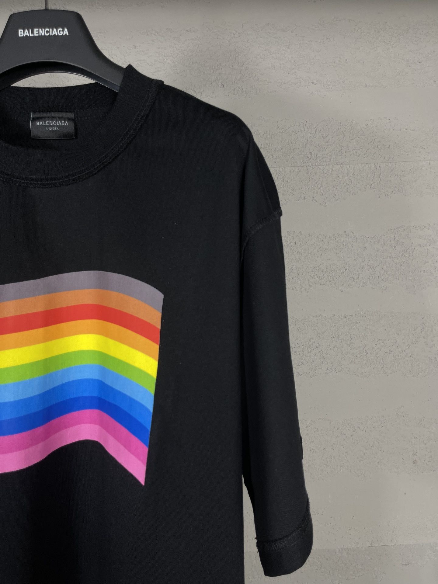 o1bcso1str0625 Rainbow Flag Inside-Out T-Shirt Oversized