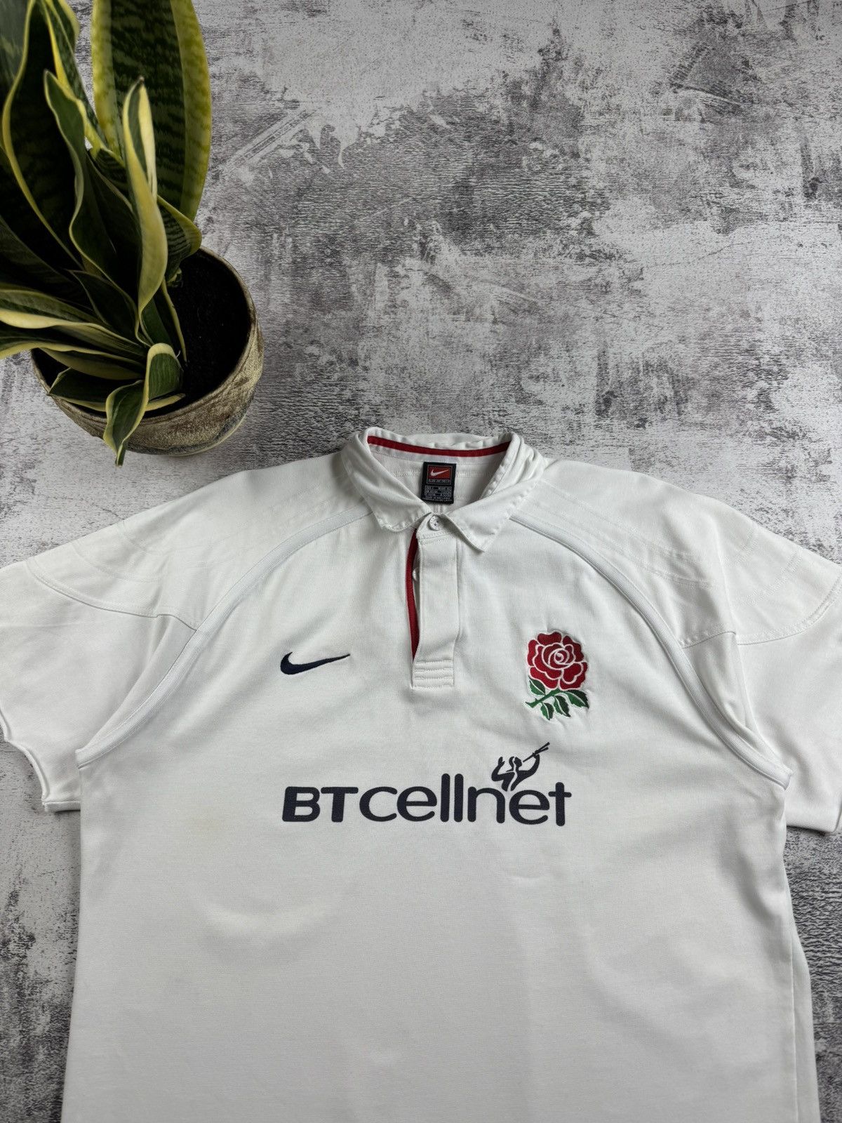 Nike Nike Home Team National 1999/2000 England Polo Jersey T Shirt Size US L / EU 52-54 / 3 - 5 Thumbnail