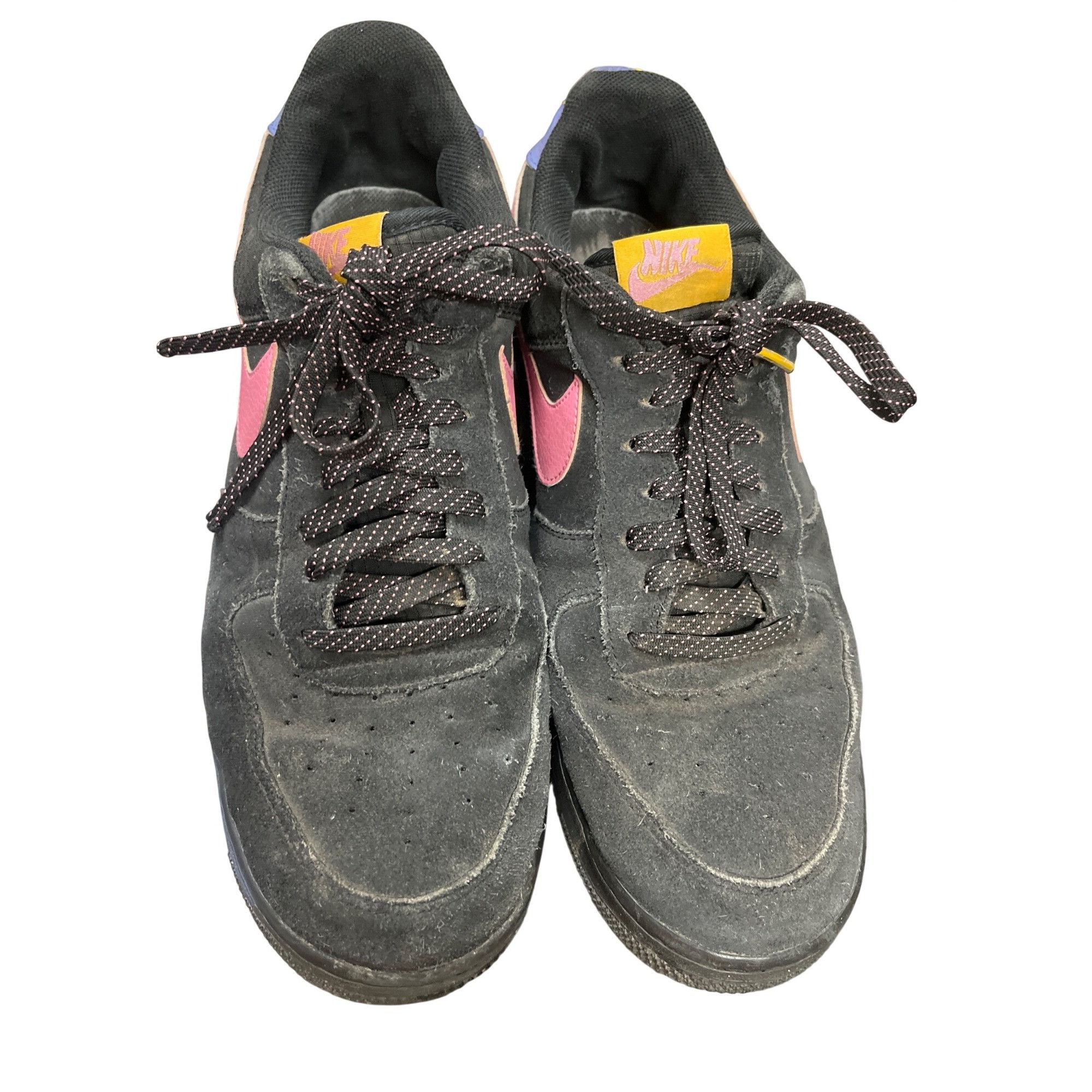 Nike Nike Air Force 1 low black pink purple yellow suede sneakers Size US 13 / EU 46 - 12 Thumbnail