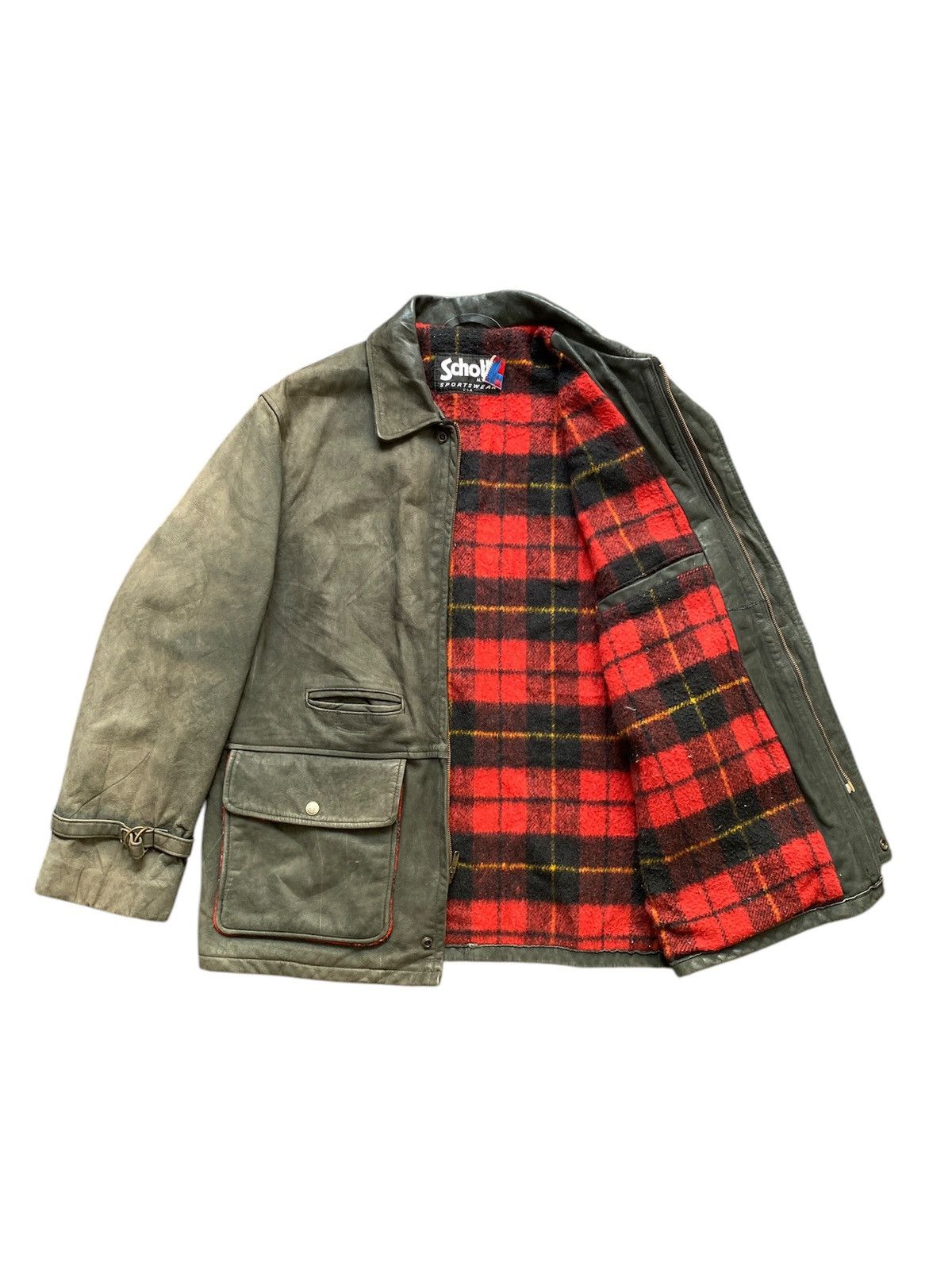 Schott × Vintage 1980s - Vintage Schott Nyc Sportswear Leather Jacket Size US L / EU 52-54 / 3 - 1 Thumbnail