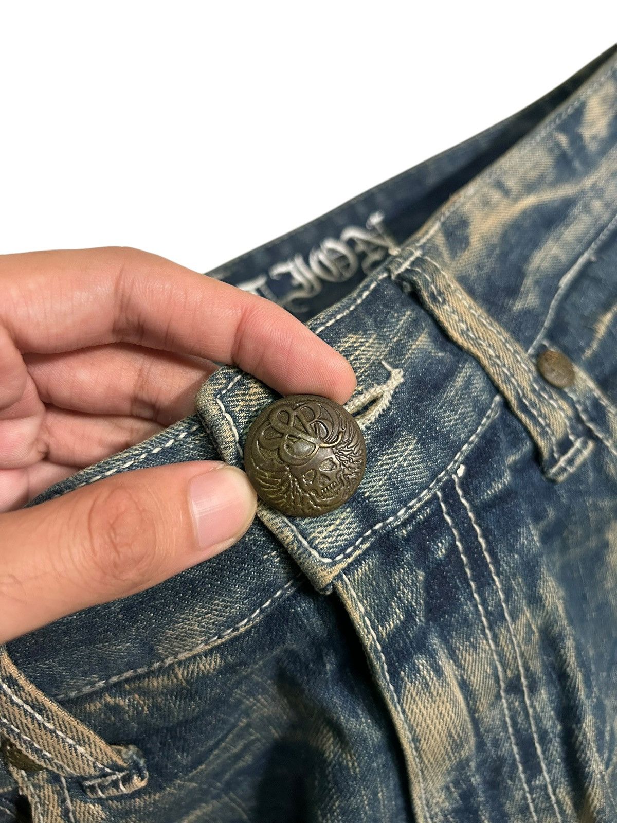 If Six Was Nine × Japanese Brand × Le Grande Bleu (L.G.B.) Japanese Punk Bondage Distressed Style Short Denim Rare ☠️☠️🎌🎌 Size US 34 / EU 50 - 8 Thumbnail