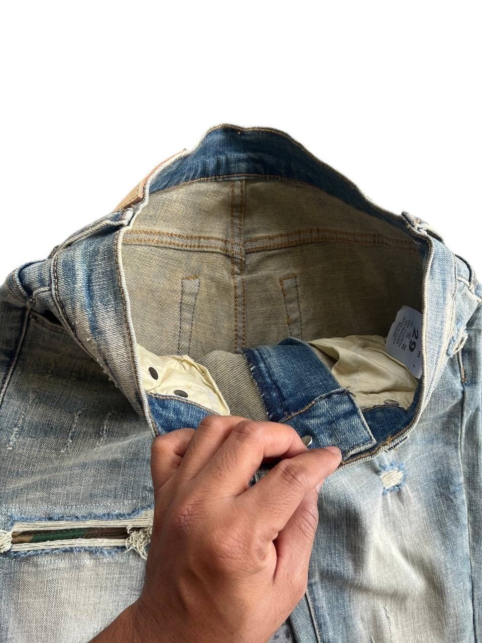If Six Was Nine Japanese Brand MNML Distressed Skinny Jeans Size US 28 / EU 44 - 11 Thumbnail