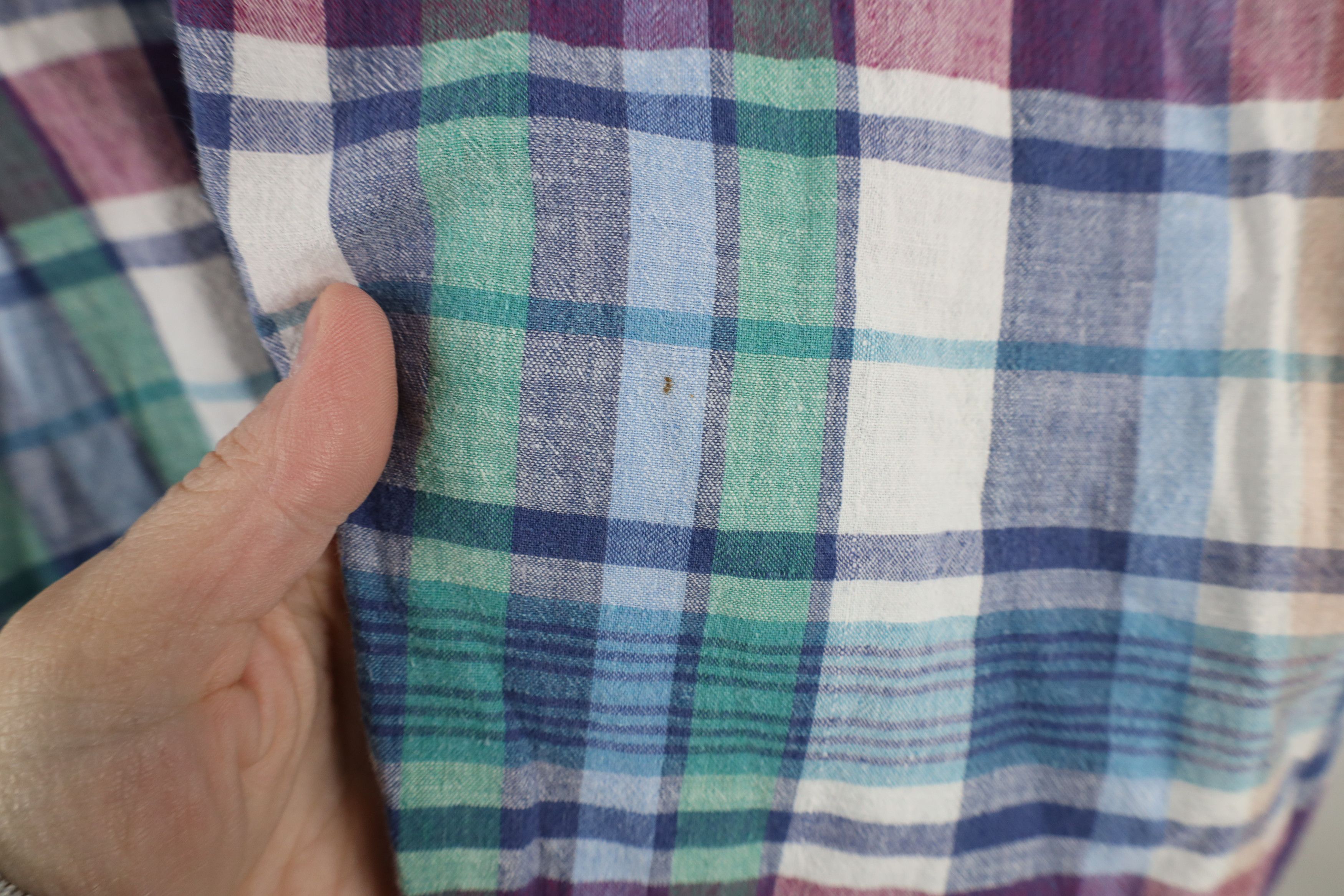 Vintage Vintage 90s Streetwear Needle Madras Plaid Button Down Shirt Size US XXL / EU 58 / 5 - 4 Thumbnail