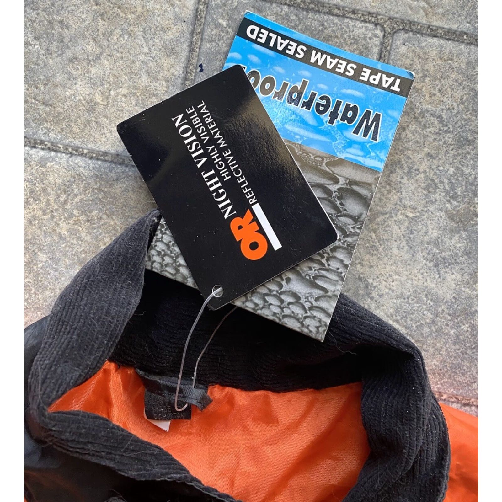 Vintage VINTAGE Jafrum MEDIUM Women's Reflective Waterproof Jacket Black/Orange NEW WITH TAGS Size M / US 6-8 / IT 42-44 - 7 Thumbnail