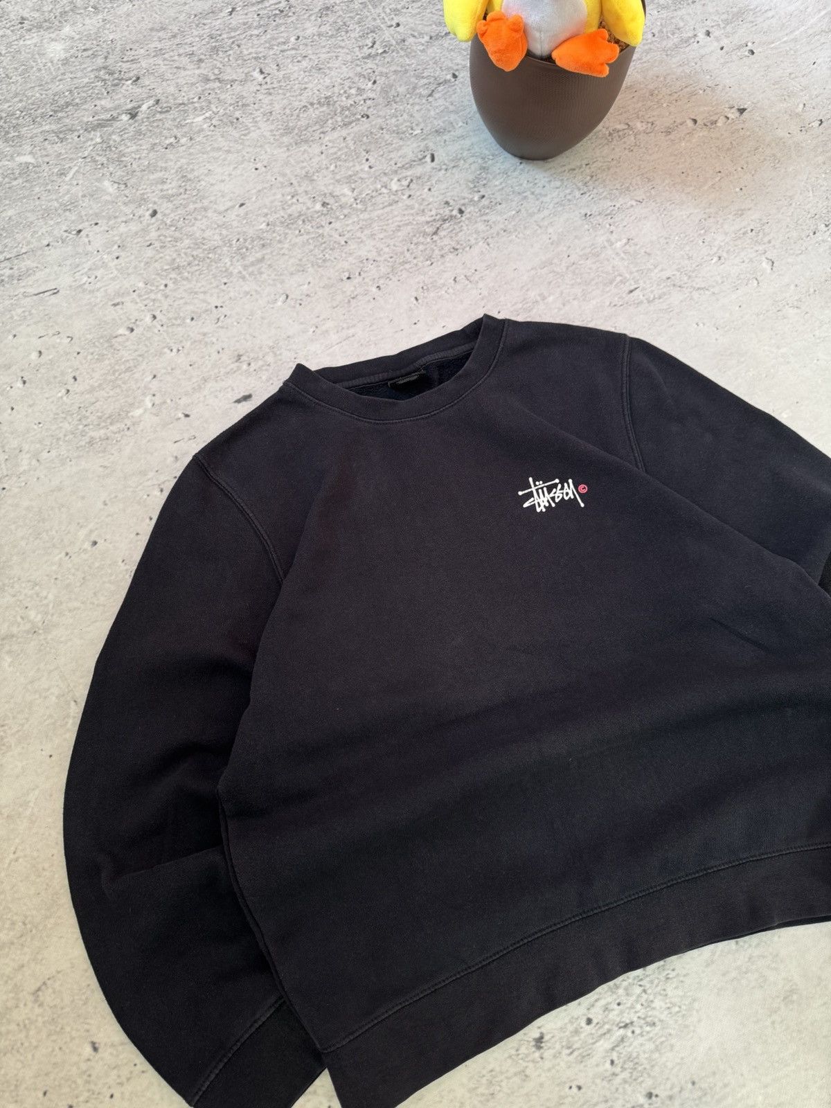 Stussy × Vintage STUSSY CENTER HAFT LOGO OVERSIZE BAGGY FIT SWEATSHIRT Size US M / EU 48-50 / 2 - 3 Thumbnail