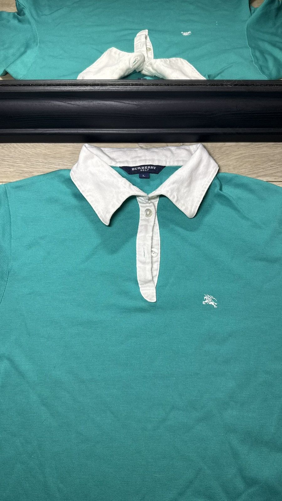 Other Vintage 1990s Women’s Turquoise Golf Polo Button Up Shirt Size L / US 10 / IT 46 - 2 Thumbnail