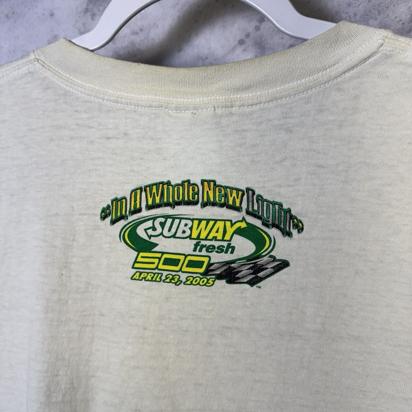 NASCAR Vintage Subway 500 Nascar Racing T Shirt Mens XL White Size US XL / EU 56 / 4 - 9 Thumbnail