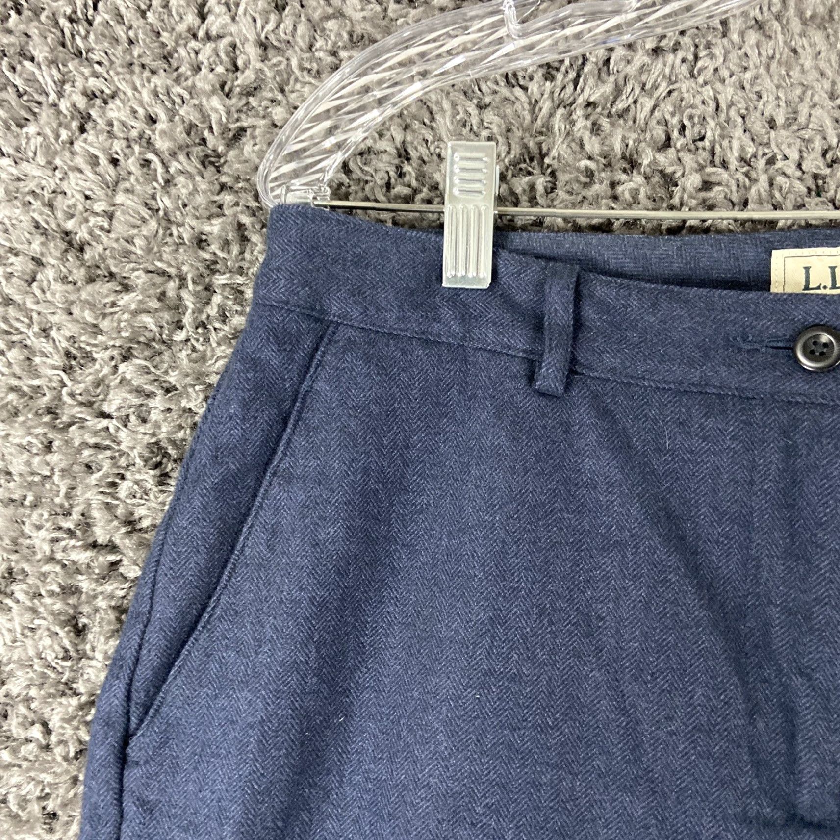 Vintage L.L. Bean Dress Pants Women 10P Petite Straight Blue Classic Fit Pants Womens 10P Size 32" / US 10 / IT 46 - 3 Thumbnail