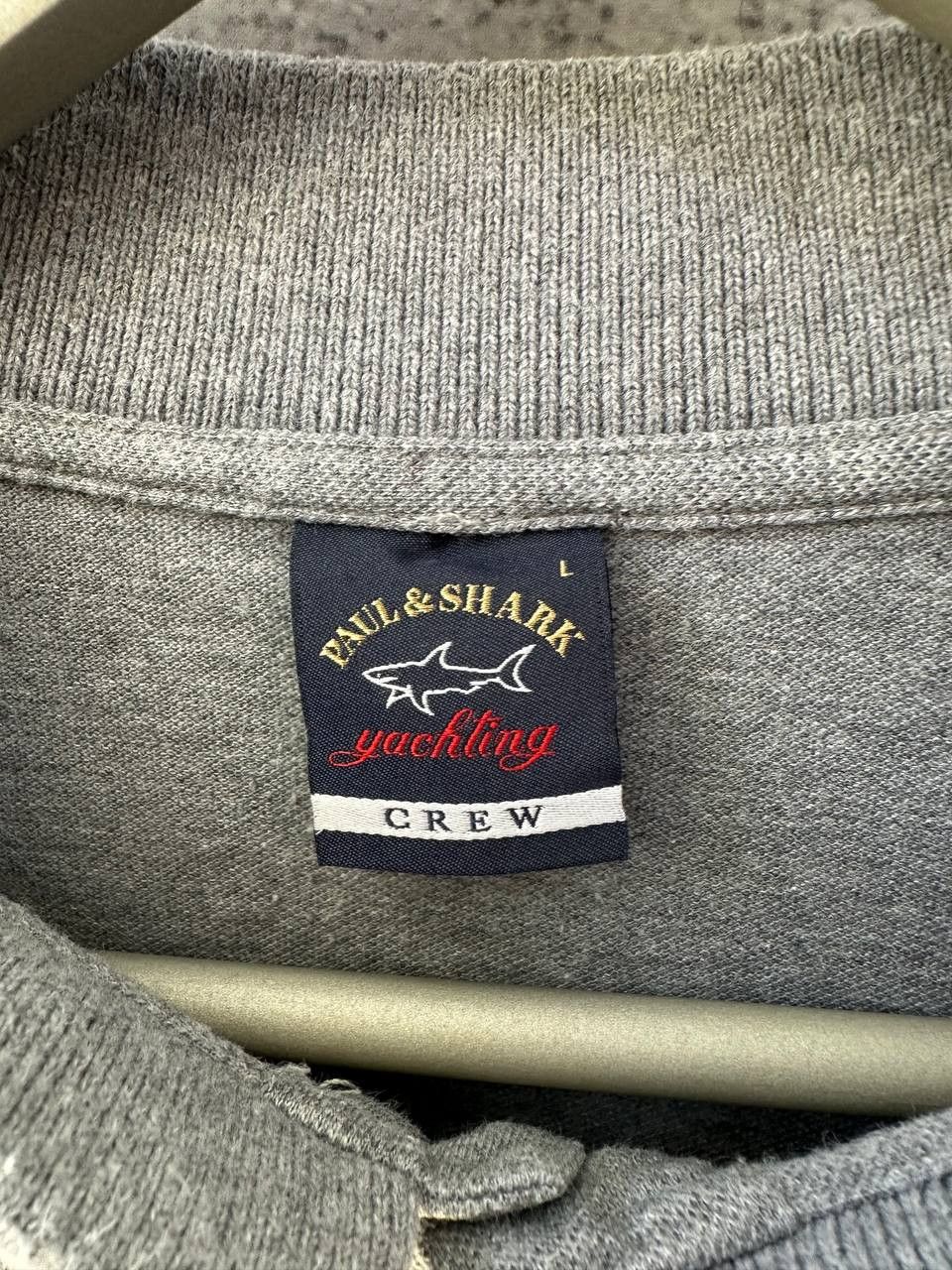 Paul & Shark Paul Shark Polo Long Sleeve T-Shirt Gray Logo Collar Size US L / EU 52-54 / 3 - 12 Thumbnail