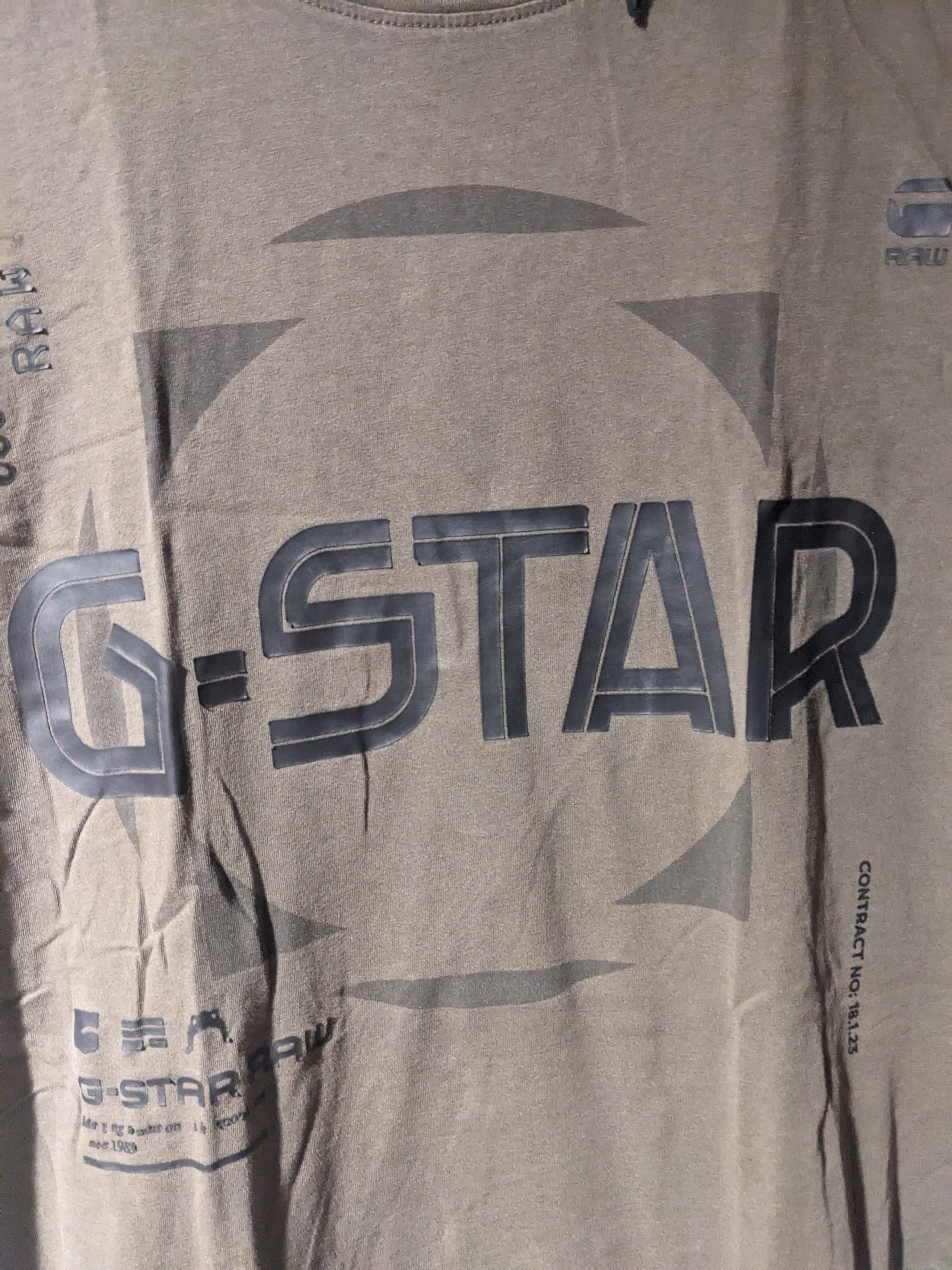 G-Star × Vintage Vintage Y2K G-Star Raw Clothing Logo Green Large T-Shirt Size US L / EU 52-54 / 3 - 2 Thumbnail