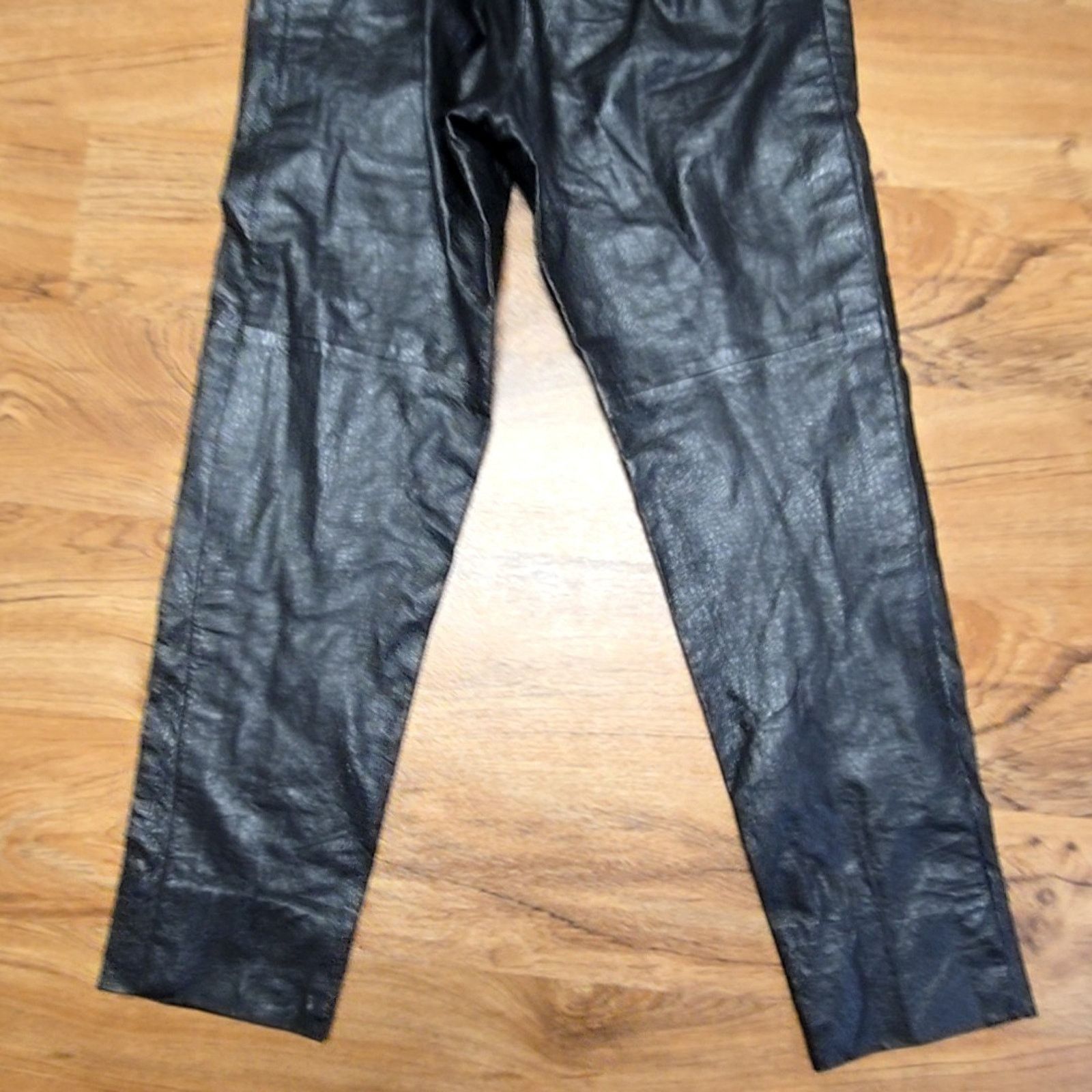 Vintage Vintage Omanti New York Genuine Leather Pants Black 12 90s Size 34" / US 12 / IT 48 - 10 Thumbnail