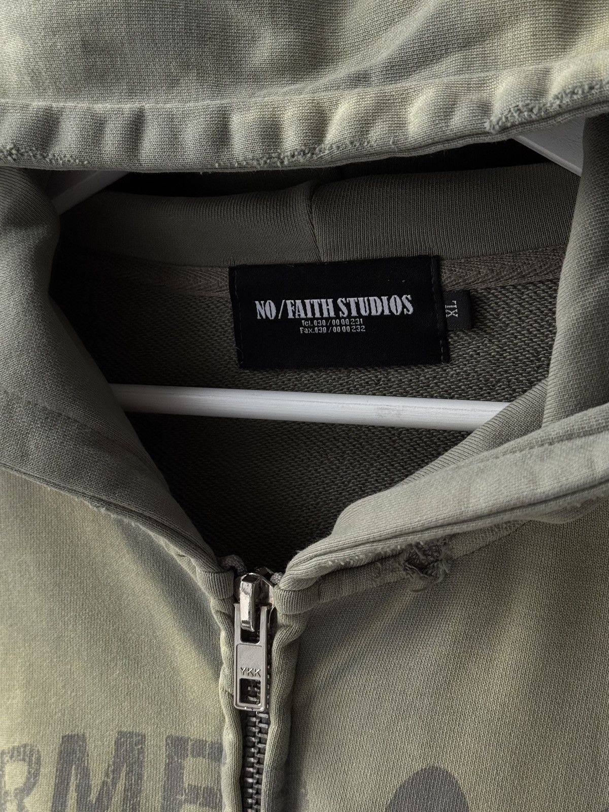 No Faith Studios NFS SPLIT ZIP JACKET LIGHT GREEN Zip Up Hoodie no faith Stu Size US XL / EU 56 / 4 - 9 Thumbnail