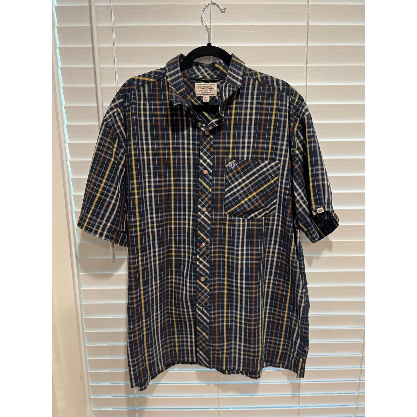 Phat Farm Vintage Phat Farm Men's Plaid Button Up Short Sleeve Shirt 3 Size US XXL / EU 58 / 5 - 1 Thumbnail