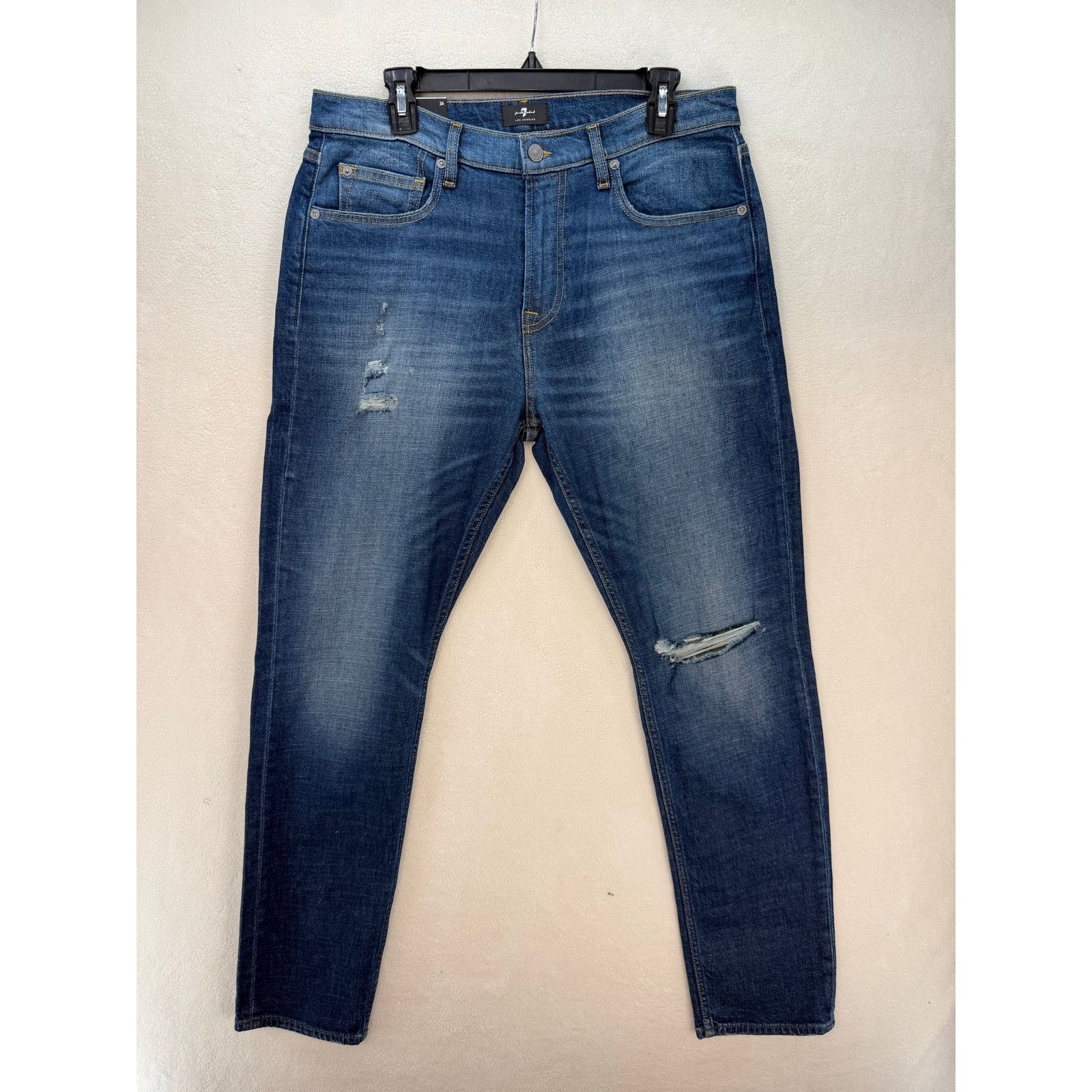 7 For All Mankind 7 FOR ALL MANKIND MEN'S 34 ADRIEN HEMP SLIM TAPERED DARK Size US 36 / EU 52 - 1 Thumbnail