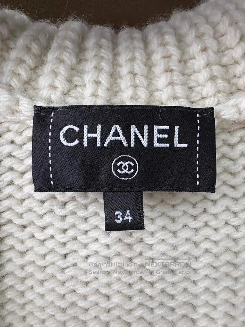 Chanel Chanel 24N Ski Series White Lapel Hemp Knitted Jacket Size XXS / US 00 / IT 34 - 4 Thumbnail