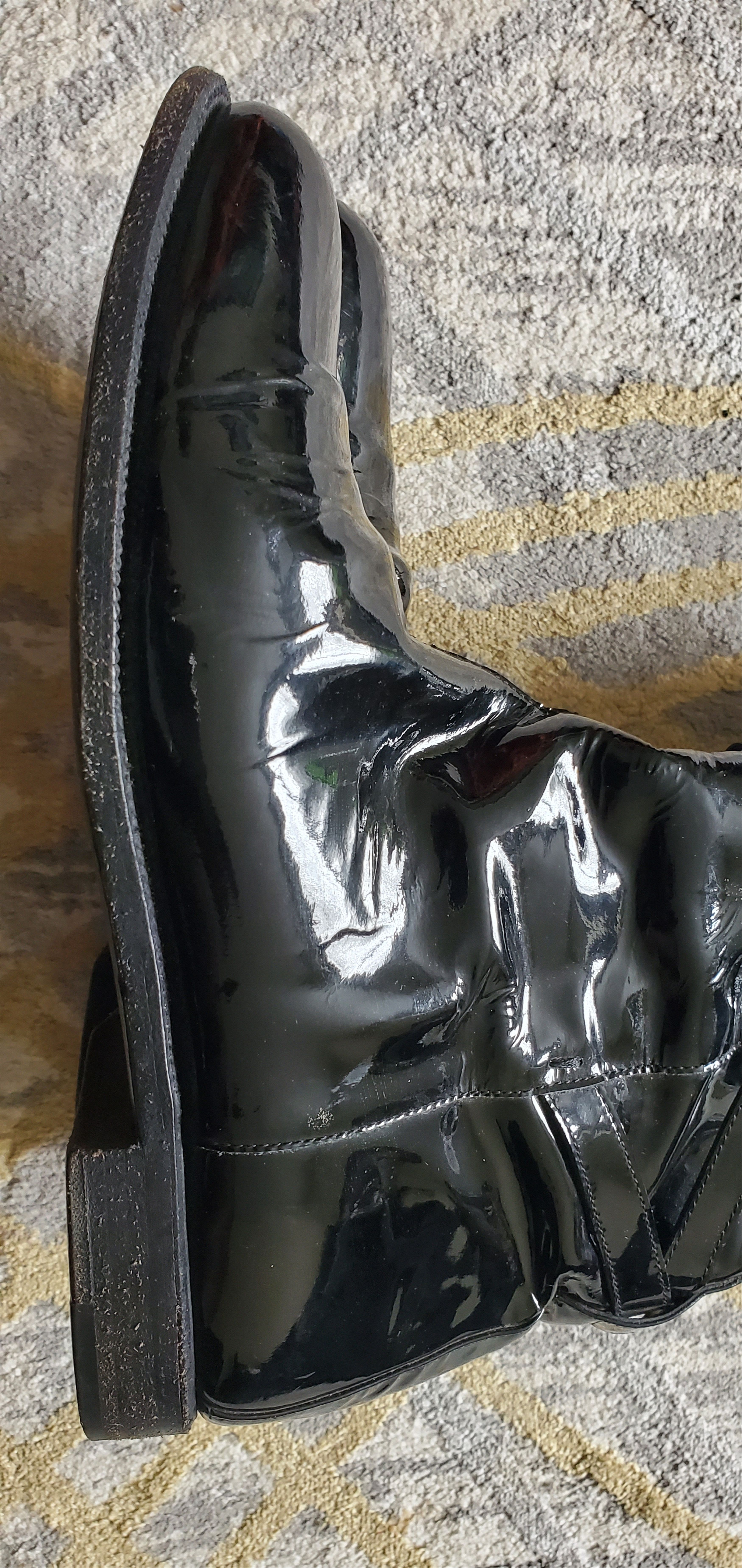 Yves Saint Laurent YSL Patent Leather Knee Boots Size US 6.5 / IT 36.5 - 8 Thumbnail