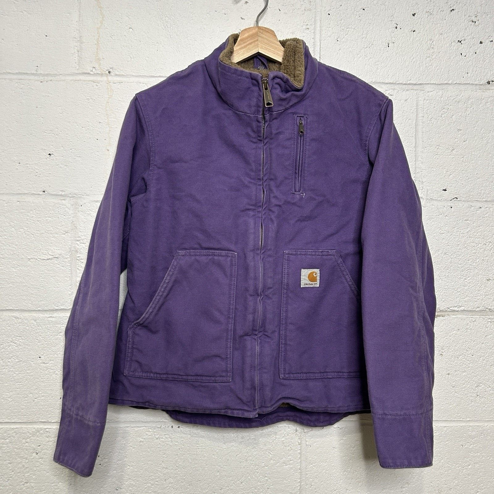 Carhartt Vintage Carhartt Sherpa-Lined Sierra Jacket “Grape” WJ022 Size S / US 4 / IT 40 - 1 Thumbnail