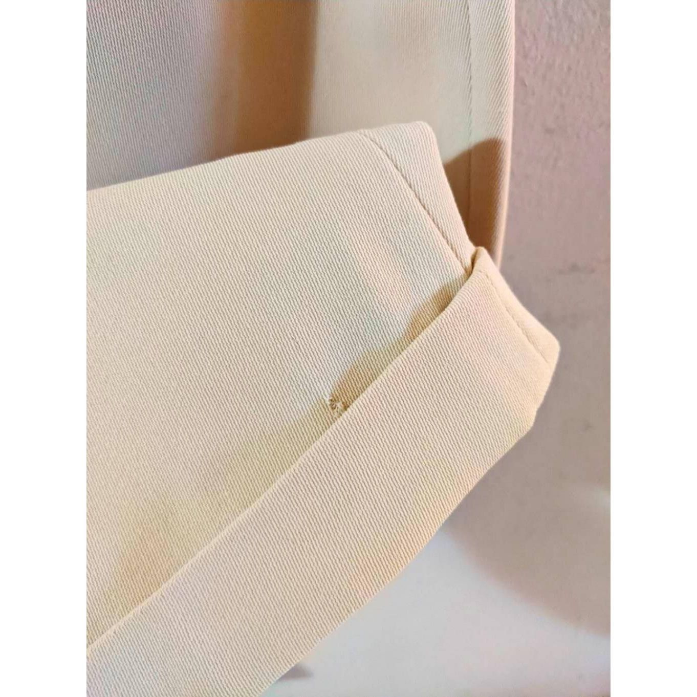 Moschino Moschino Couture Beige High-Waisted Wide-Leg Wool Pants Sz 4 Size 27" / US 4 / IT 40 - 12 Thumbnail