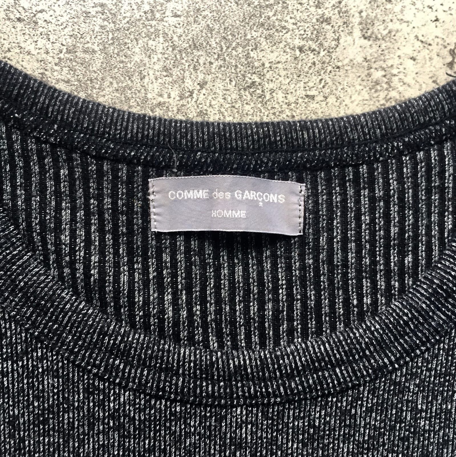 Comme des Garcons Homme Archive 80s CDG Homme Cotton Knit Sweatshirt Size US L / EU 52-54 / 3 - 3 Thumbnail