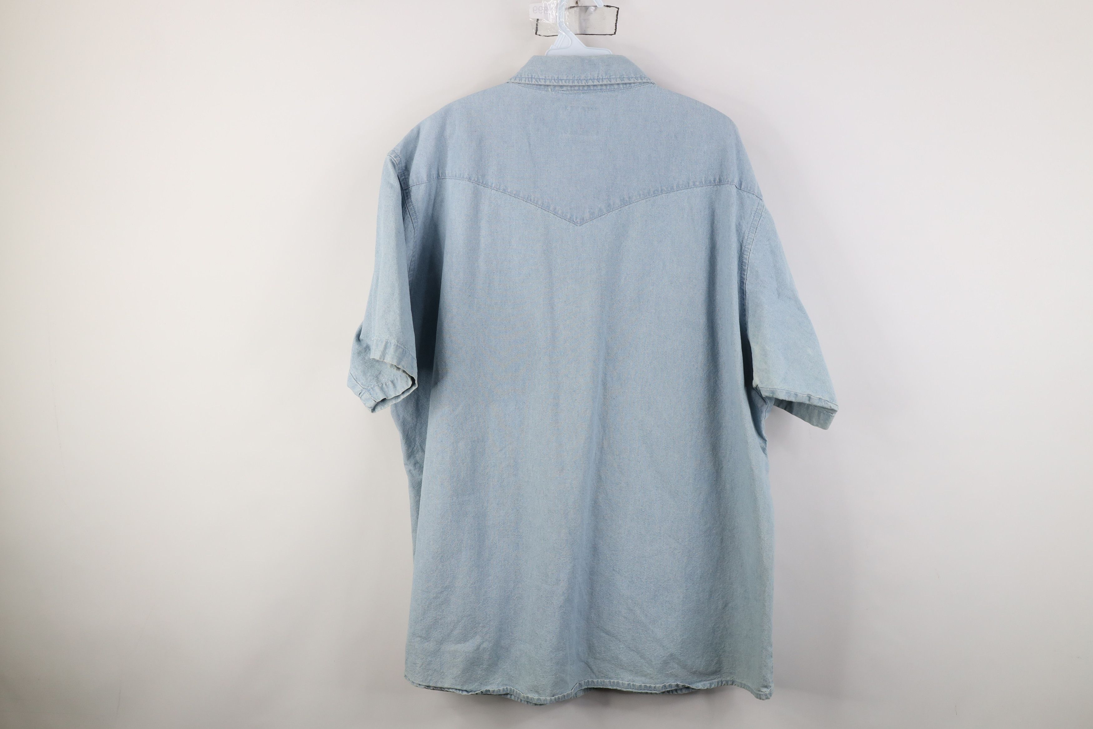 Vintage Vintage 90s Streetwear Cowboy Denim Snap Button Shirt Size US XXL / EU 58 / 5 - 13 Thumbnail