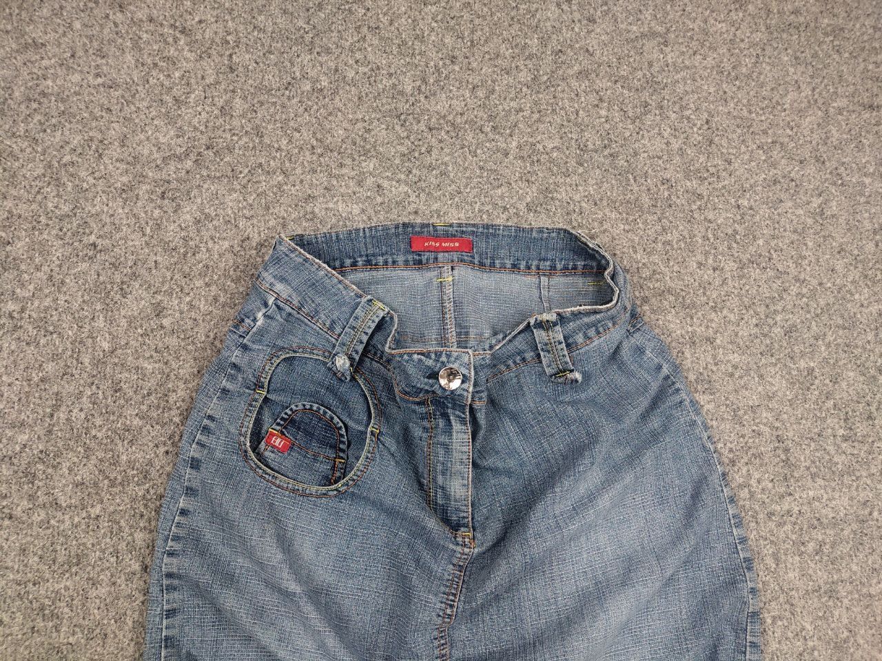 Miss Sixty Miss sixty Style Light faded Medium Denim Skirt Y2K Style Size 31" - 4 Thumbnail